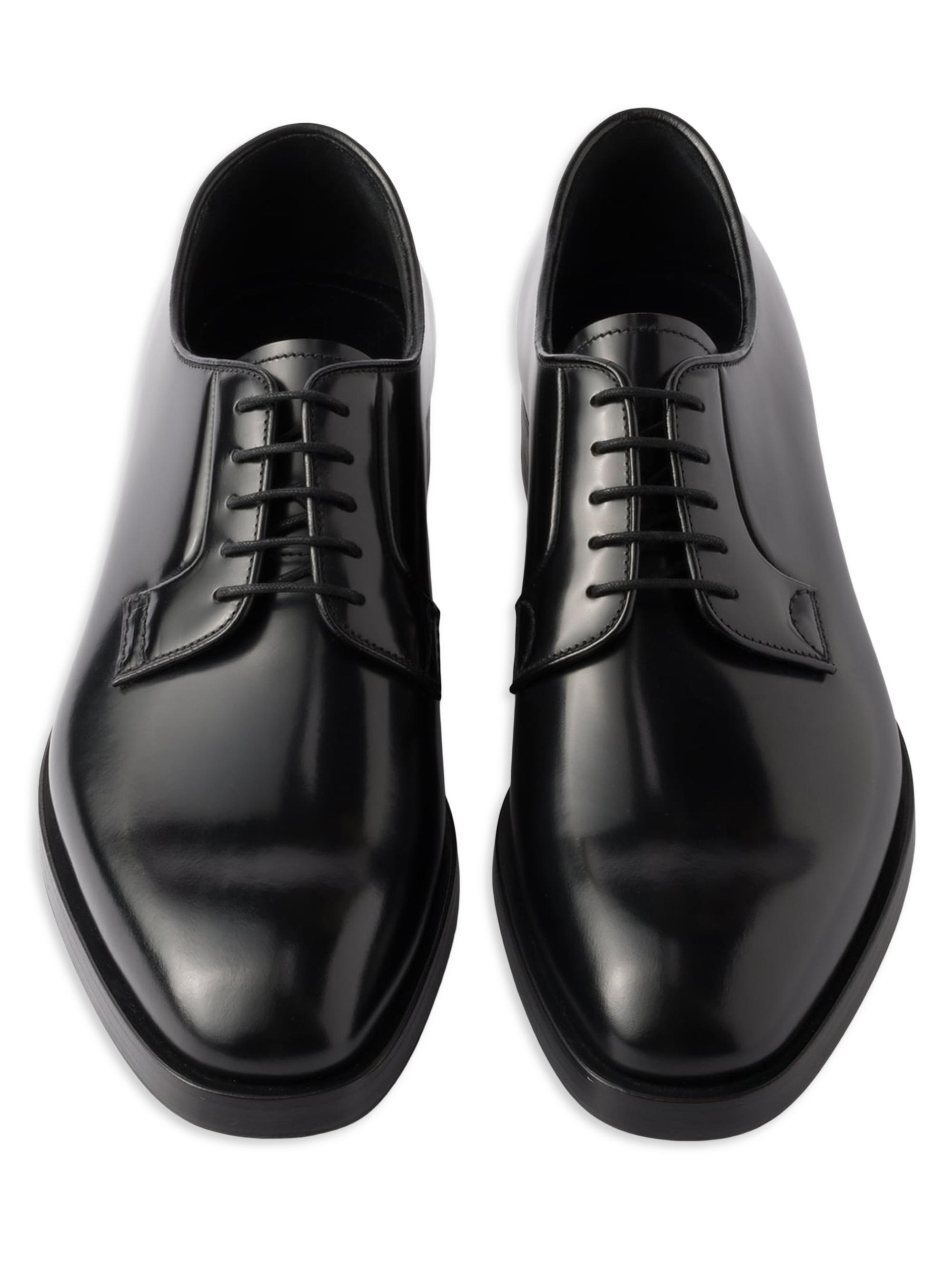 Prada Brushed Leather Lace-Up Shoes | Saks Fifth Avenue