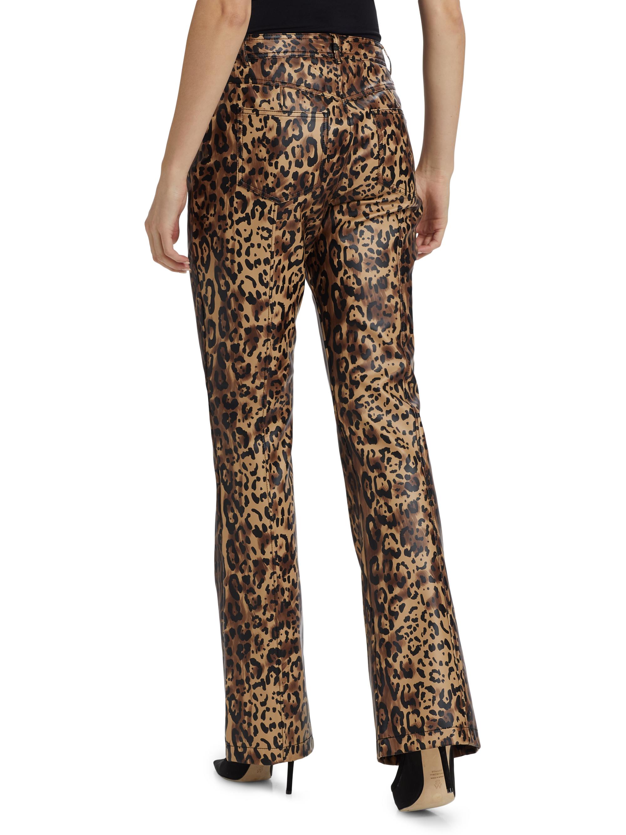 Cinq à Sept Miller Leopard Faux-Leather Pants | Saks Fifth Avenue