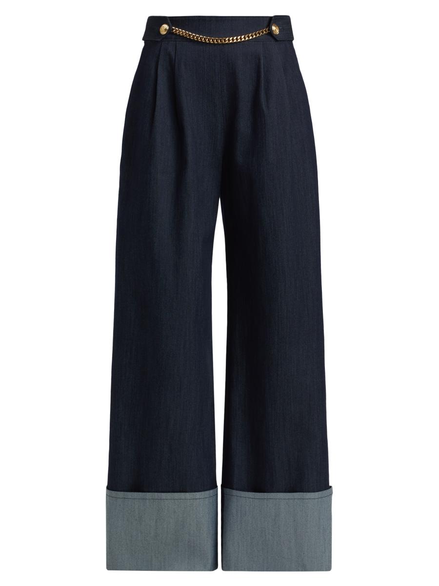 Cinq à Sept Bader Wide-Leg Cuff Pants | Saks Fifth Avenue