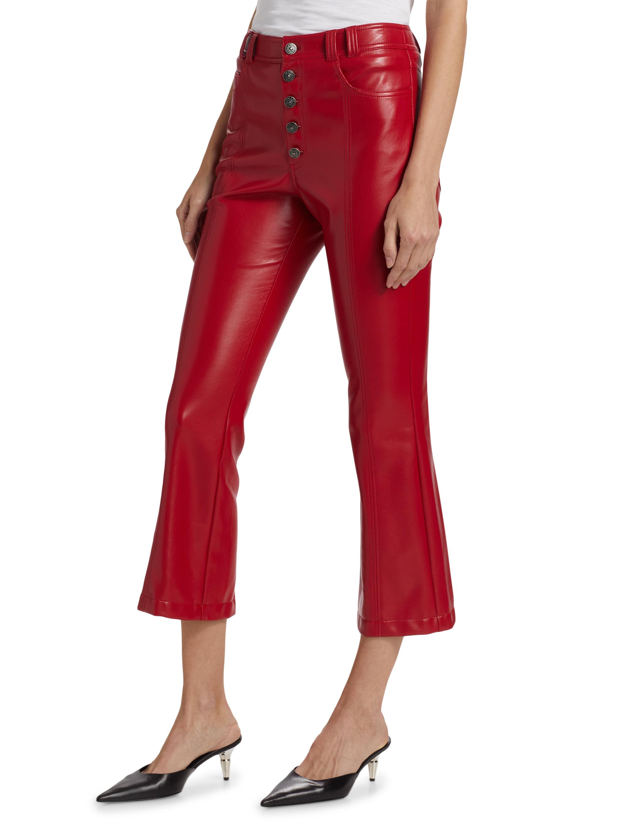 Cinq à Sept Roxette Faux-Leather Crop Pants | Saks Fifth Avenue