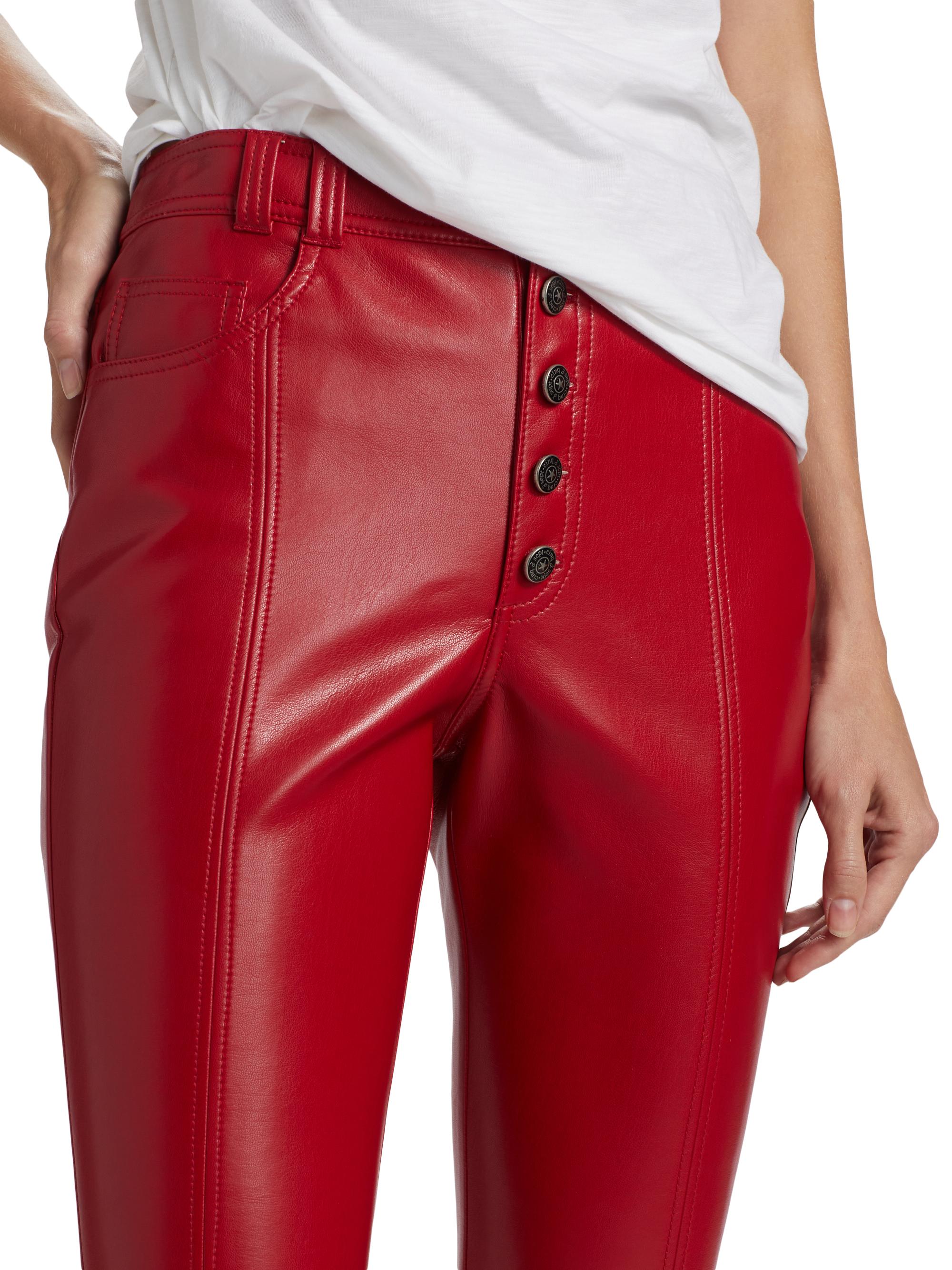Cinq à Sept Roxette Faux-Leather Crop Pants | Saks Fifth Avenue