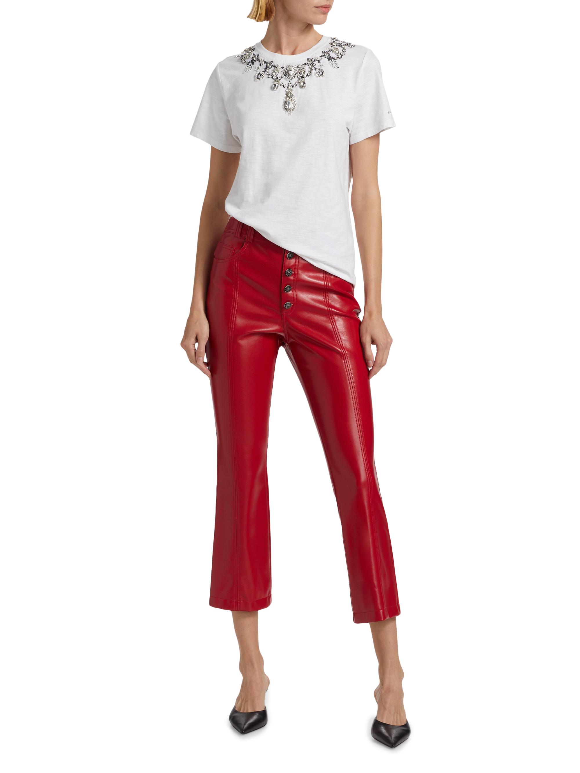 ロッキーシェリエleather like wrap culottes Cinq à Sept Roxette Faux-Leather Crop Pants | Saks Fifth Avenue