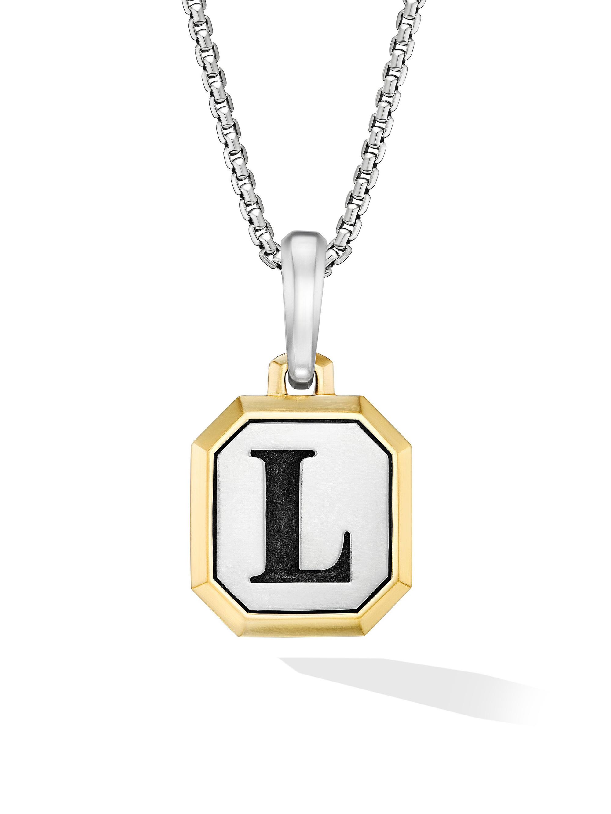 David Yurman Men's Initial Amulet in Sterling Silver Silver