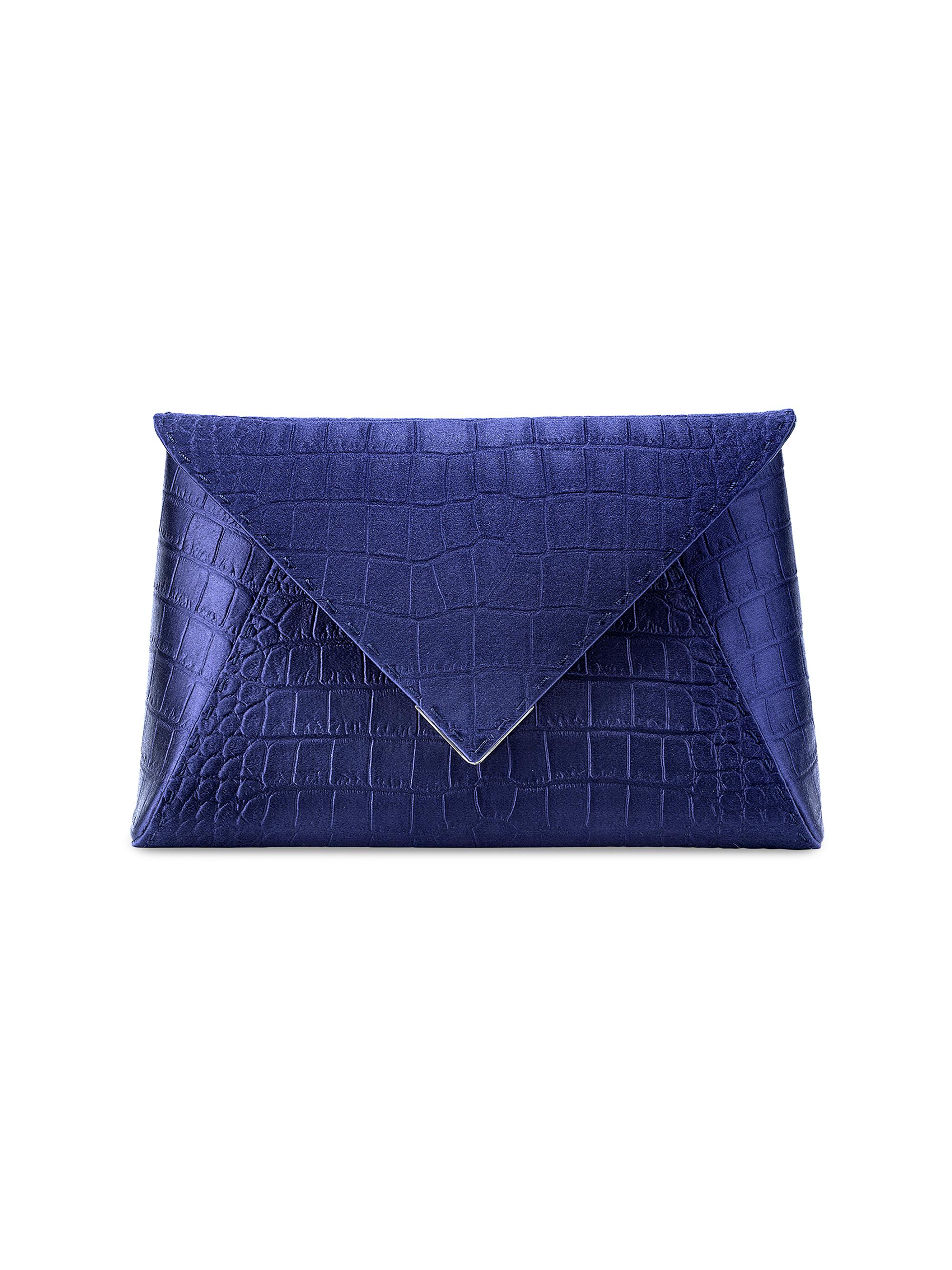 Tyler Ellis Women's Lee Pouchet Large Satin Clutch - Sapphire