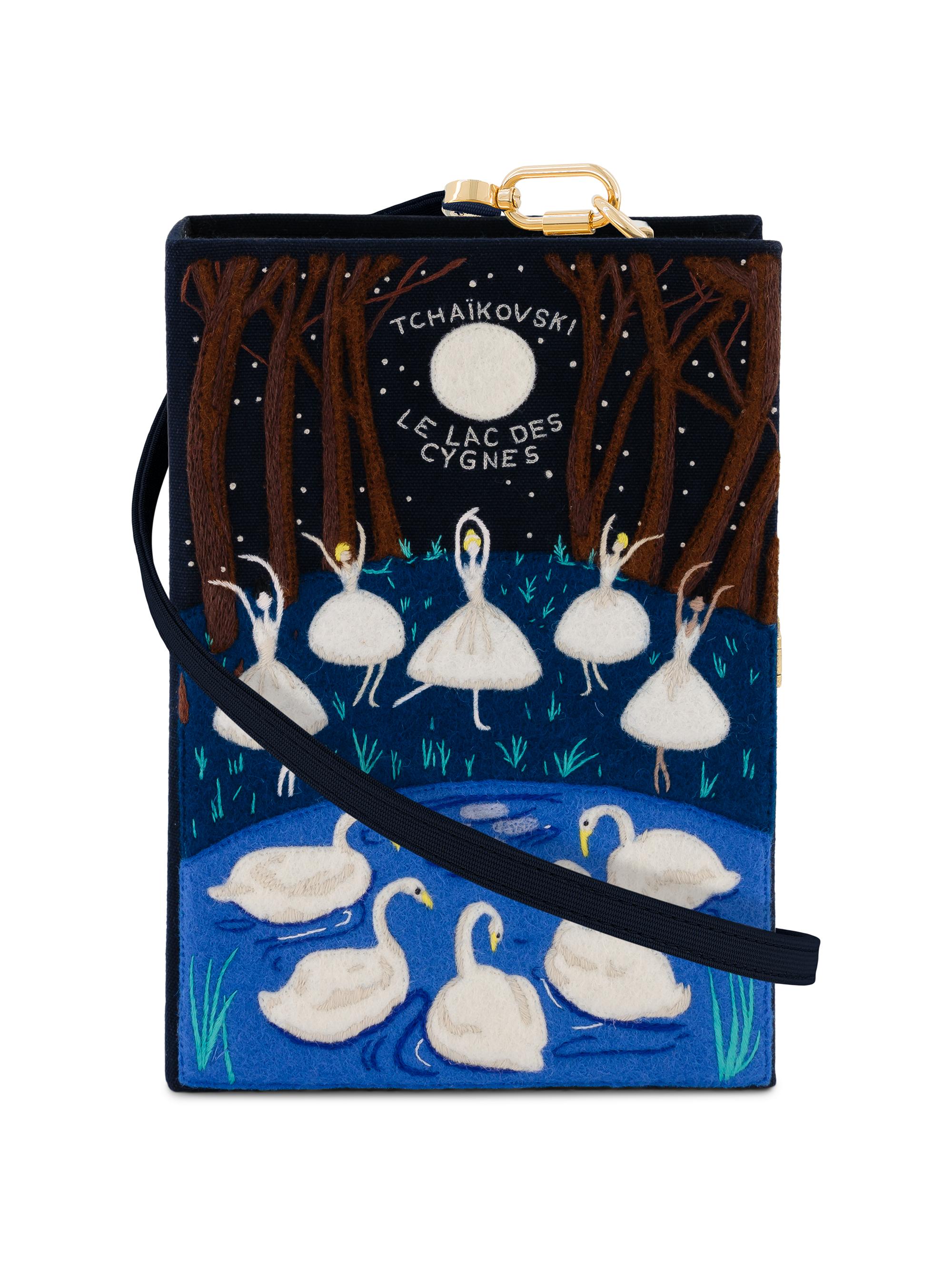Olympia Le Tan Women's Le Lac Des Cygnes Embroidered Book Clutch - Blue Multi