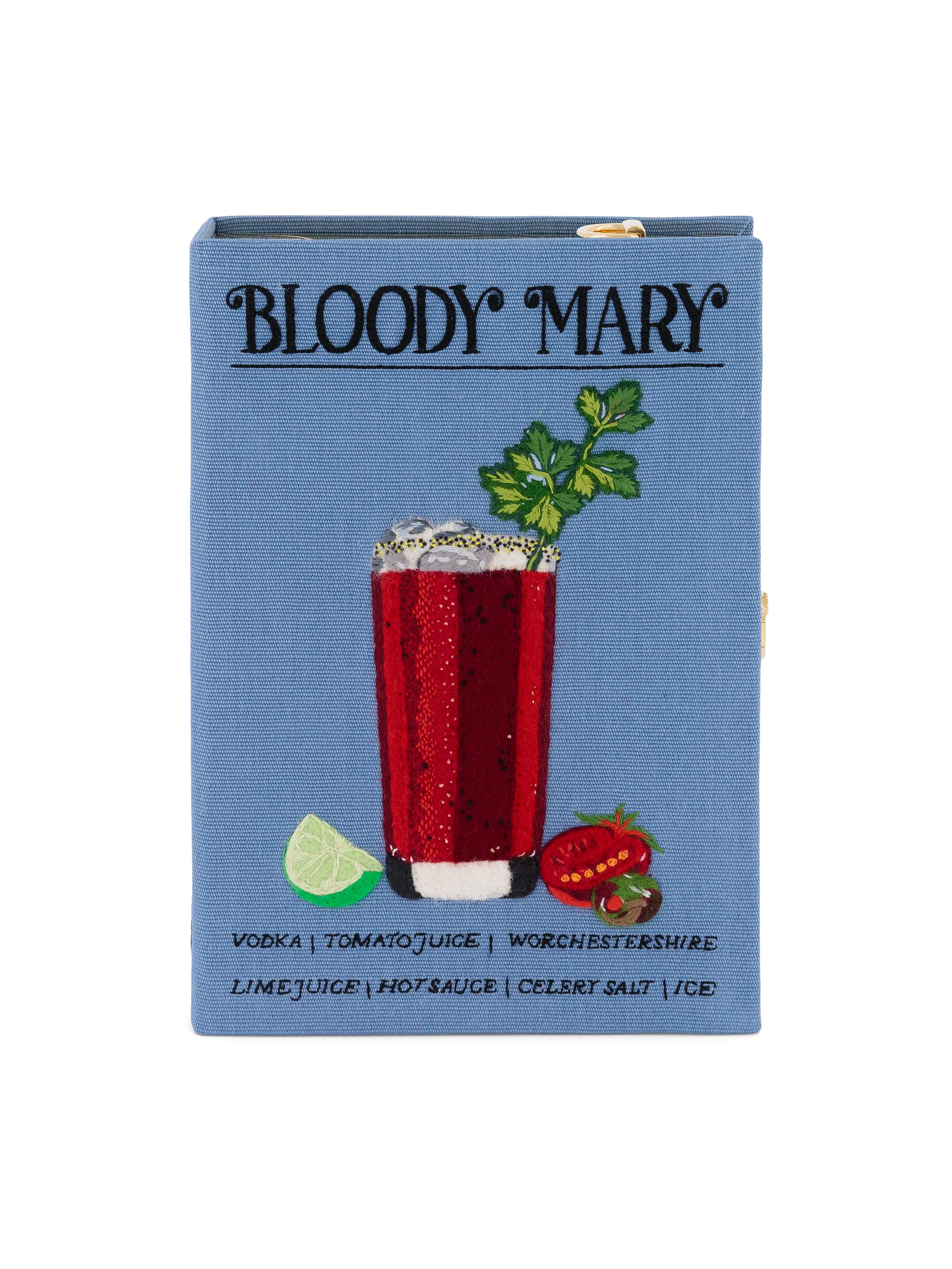 Olympia Le Tan Women's Cocktail, Olympia of Greece X OLT Bloody Mary Embroidered Book Clutch - Blue Multi
