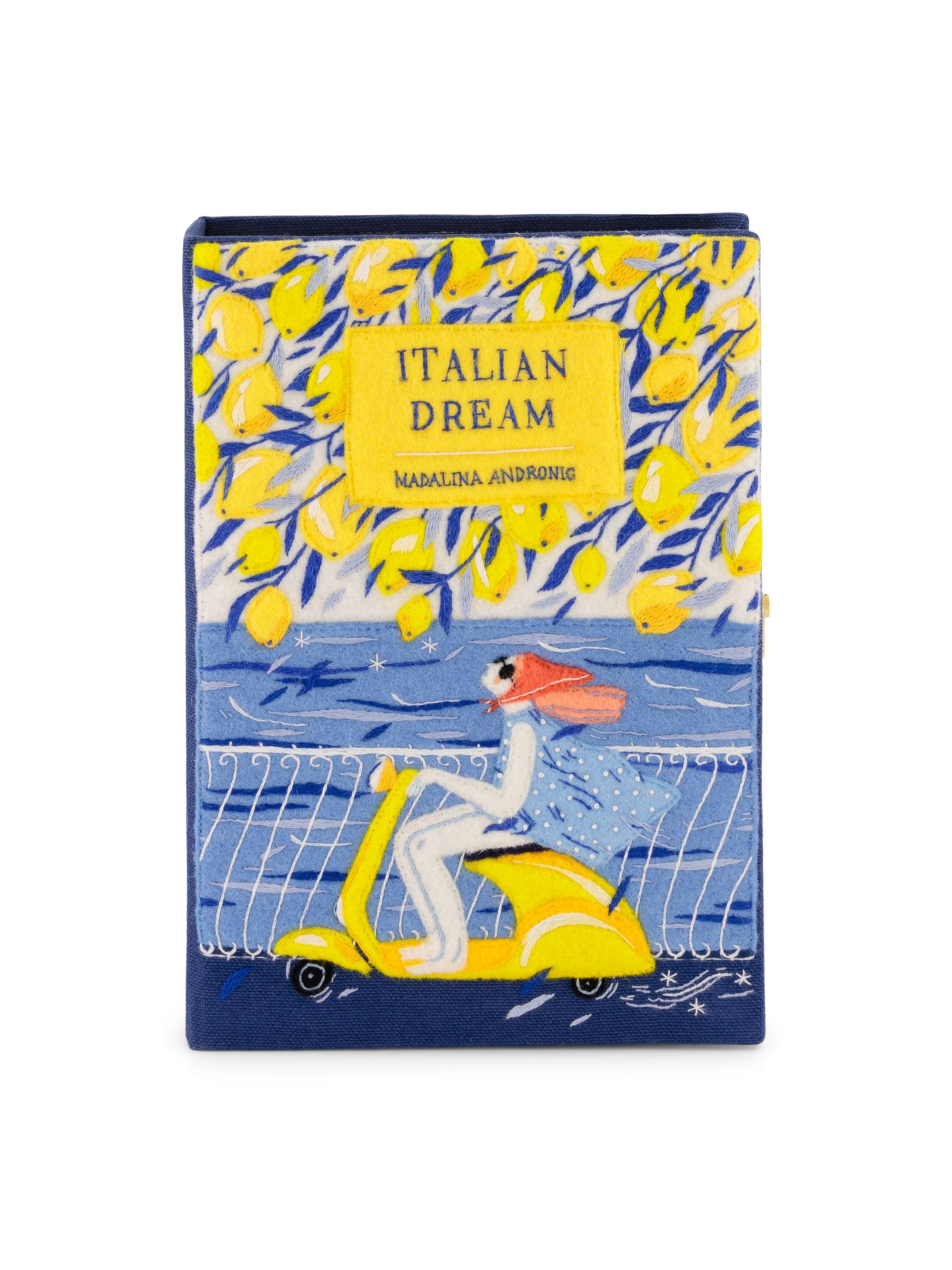 Olympia Le Tan Women's Voyages Italian Dream Embroidered Book Clutch - Yellow