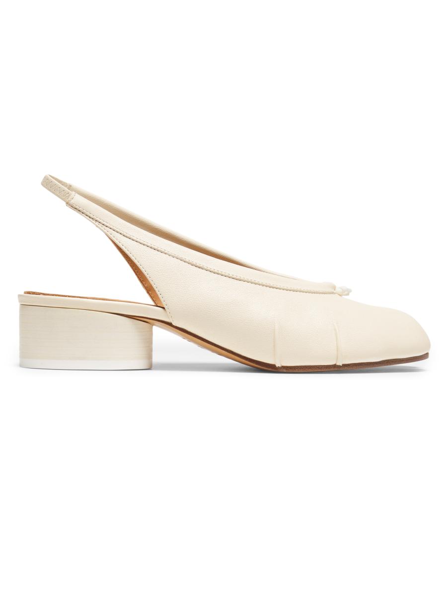 Maison Margiela Tabi New 40MM Leather Ballerina Slingbacks