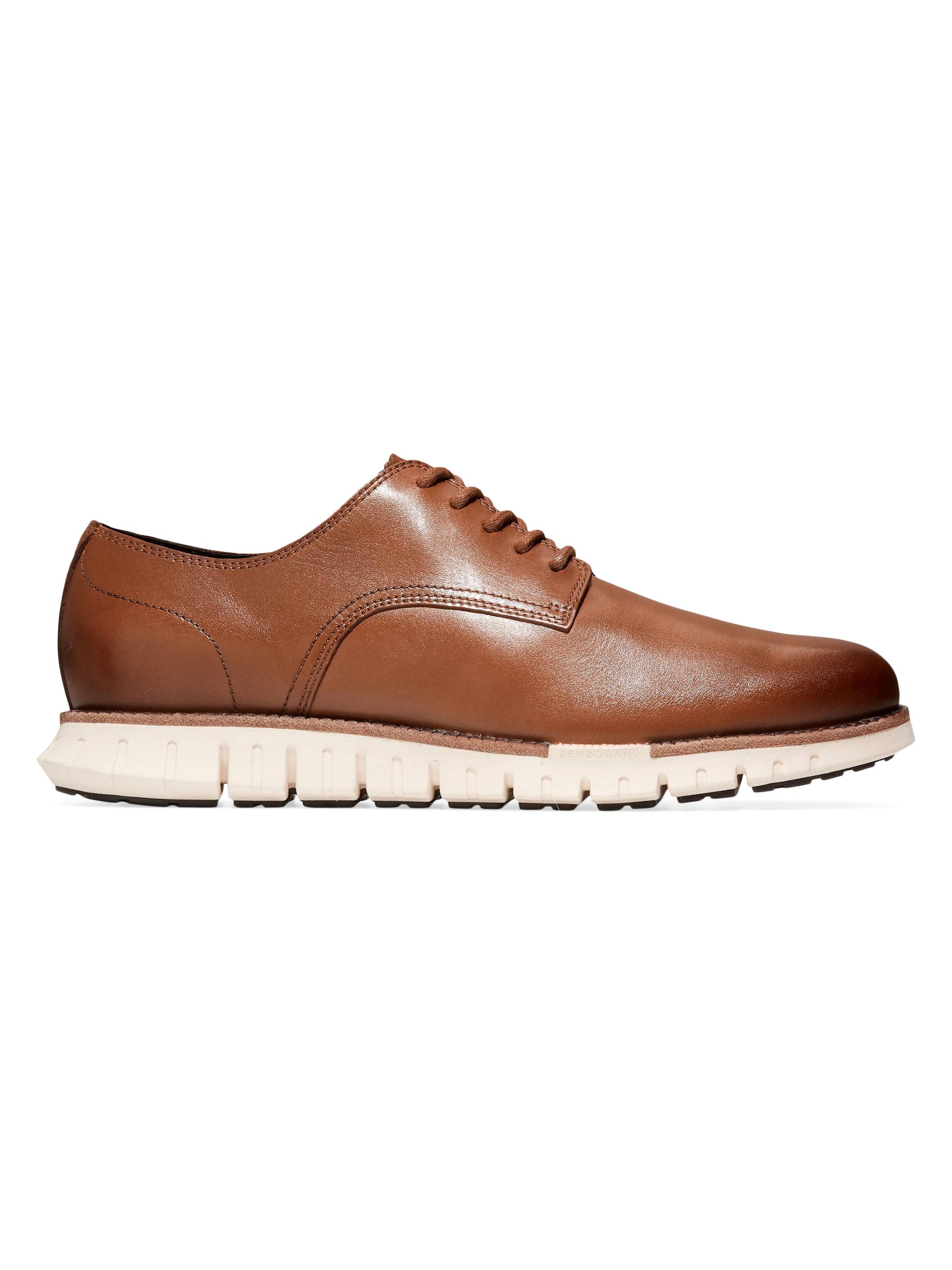 Cole Haan Men's ZEROGRAND Remastered Plain-Toe Leather Oxfords - British Tan