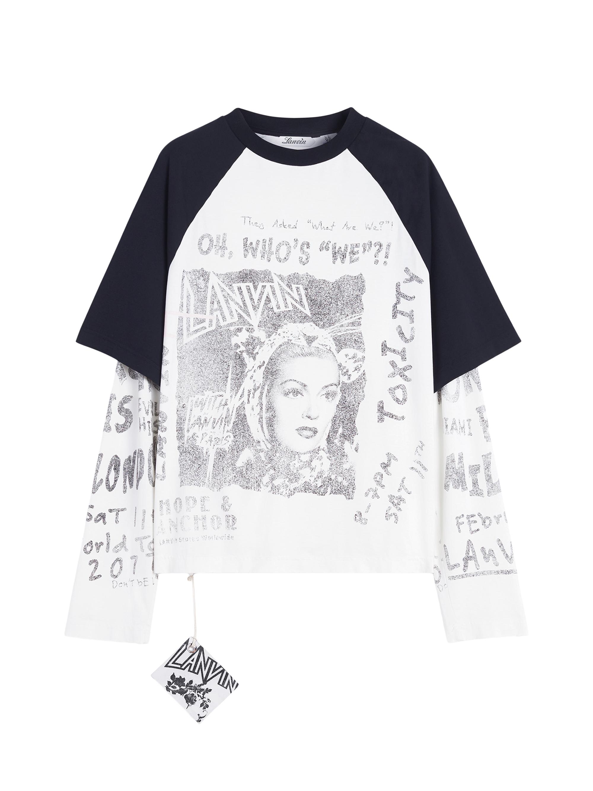 Lanvin Men's  x Future Long-Sleeved Print T-Shirt - Black