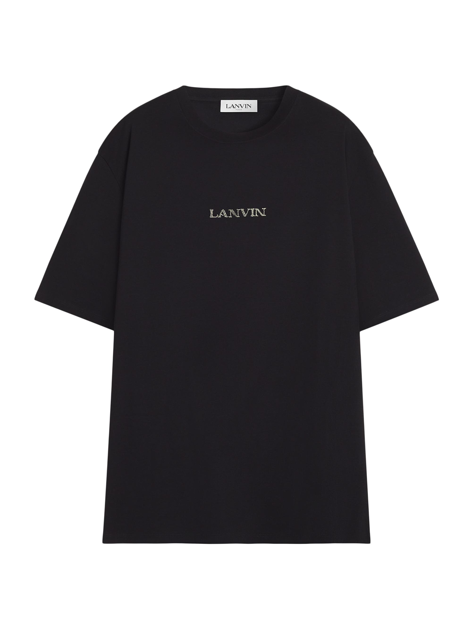 Lanvin Men's Unisex Logo Classic T-Shirt - Black