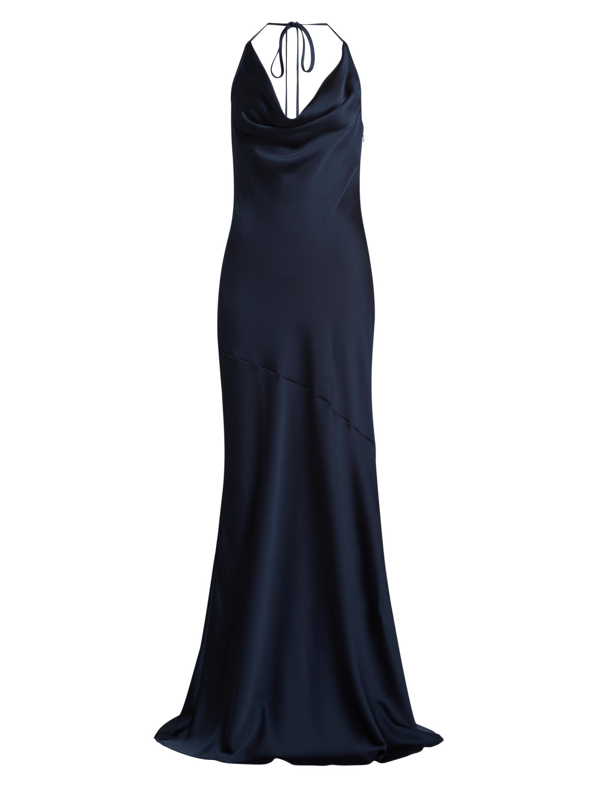 Ramy Brook Women's Haleigh Charmeuse Cowlneck Gown - Navy