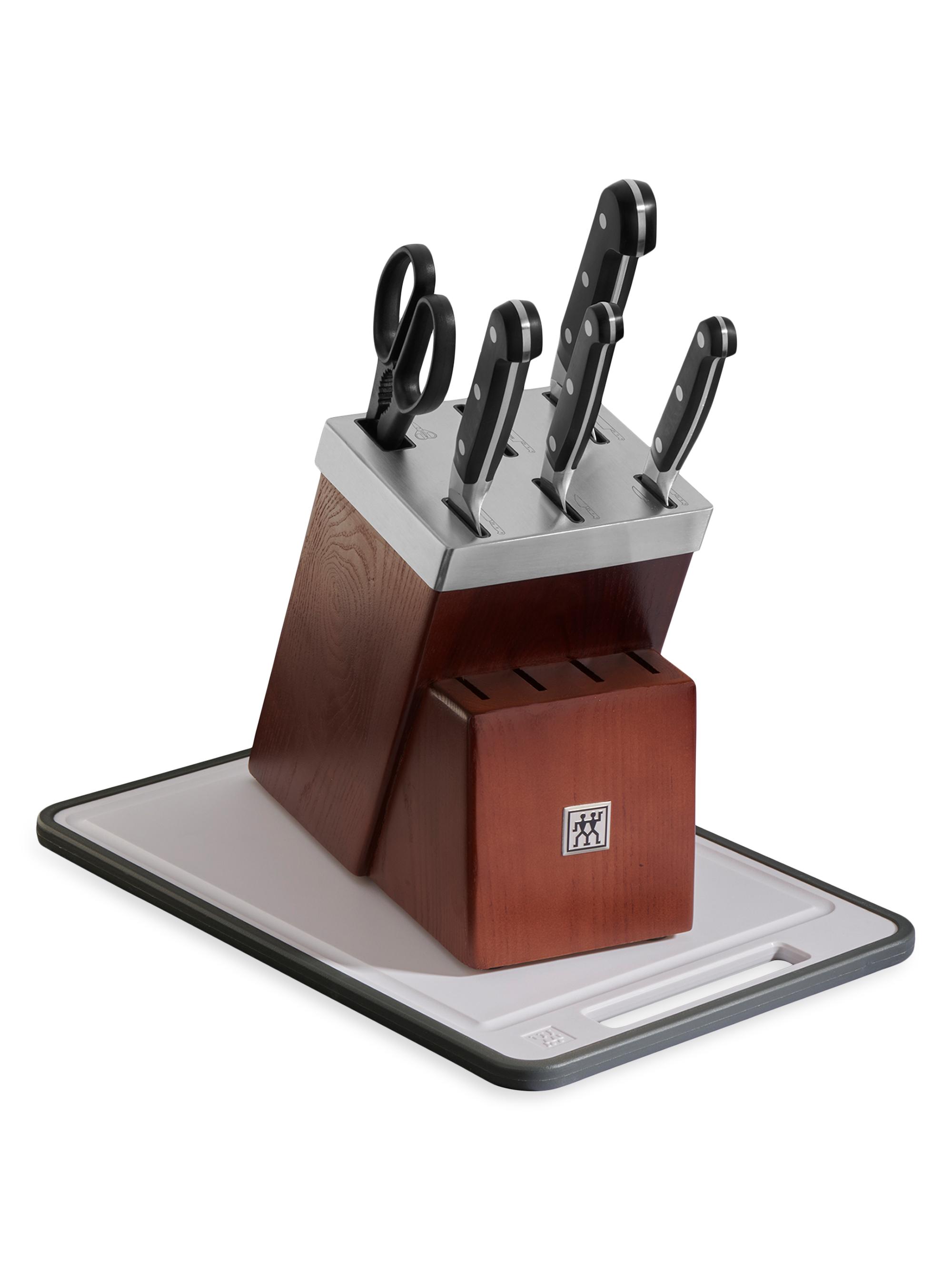 ZWILLING J.A. Henckels Pro 7-Piece Self-Sharpening Knife Block Set - Black