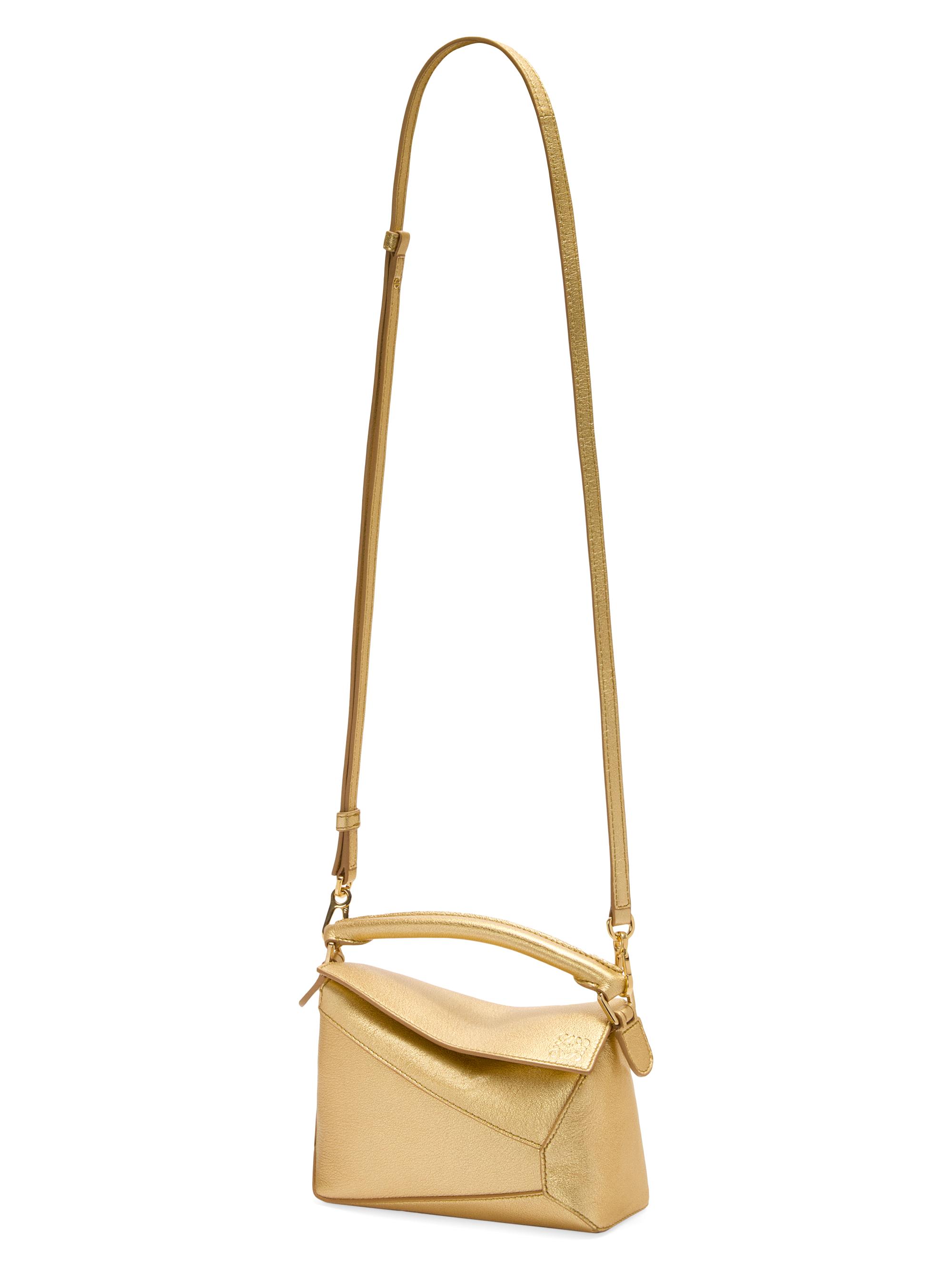 LOEWE Mini Puzzle Edge Metallic Leather Bag | Saks Fifth Avenue