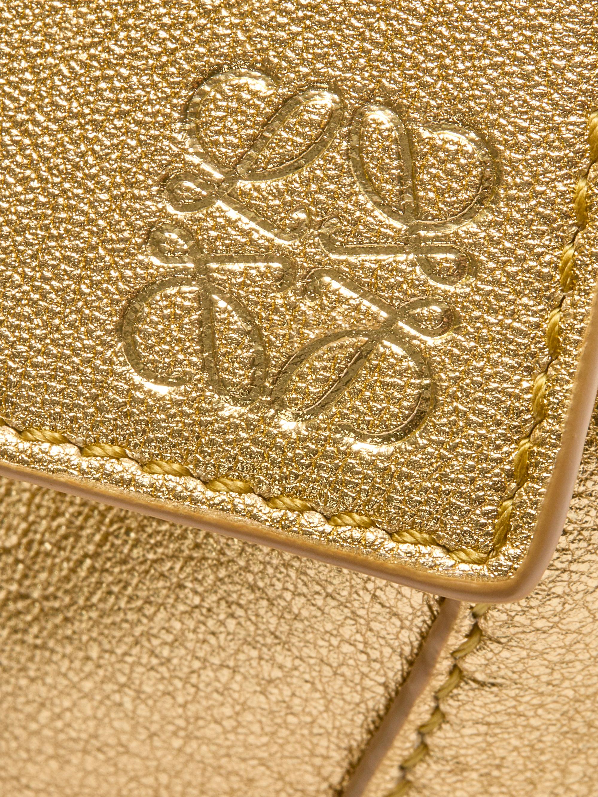 LOEWE Mini Puzzle Edge Metallic Leather Bag | Saks Fifth Avenue