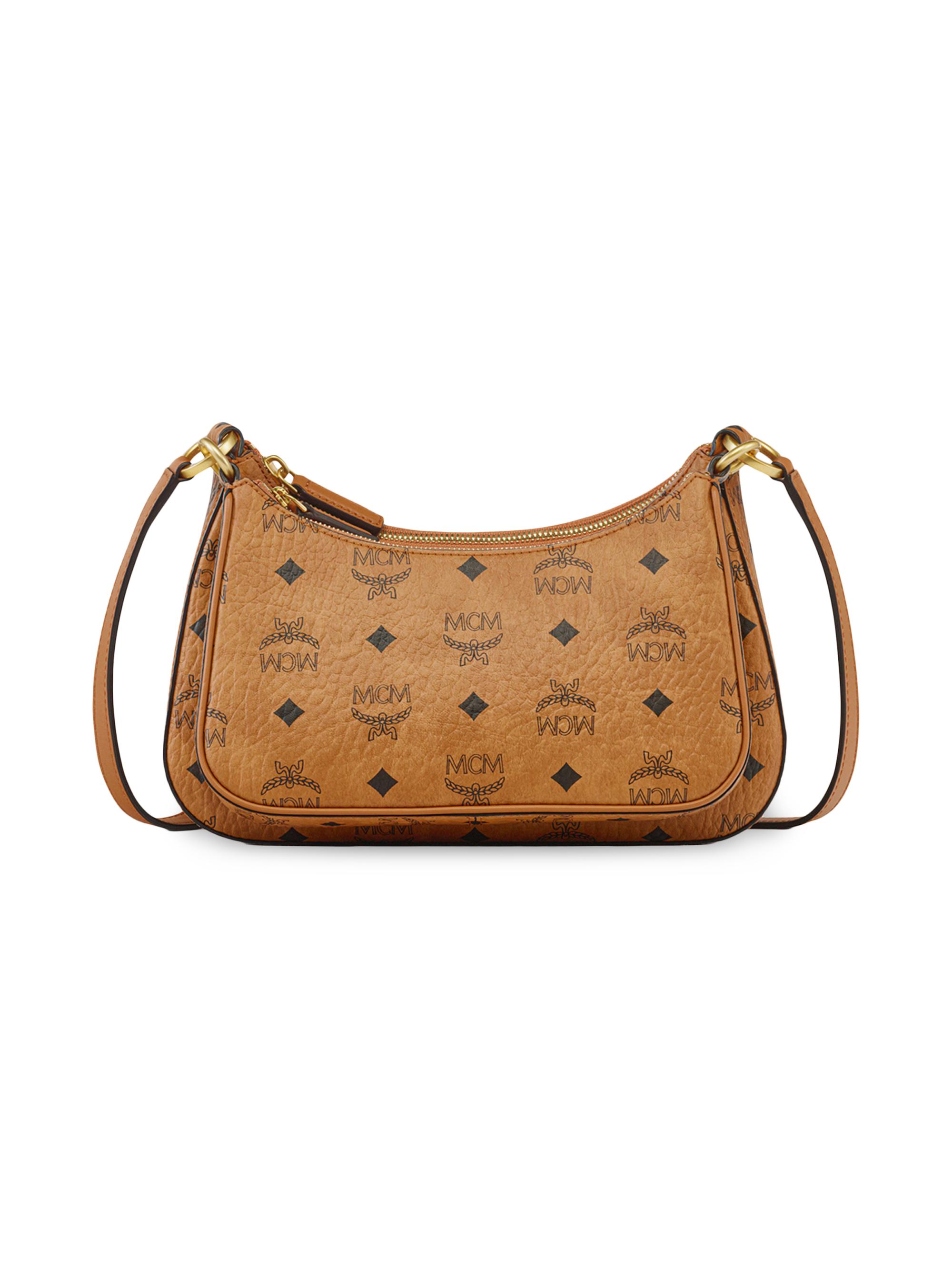 MCM Women's Aren  Cotton Crossbody Bag - Cognac
