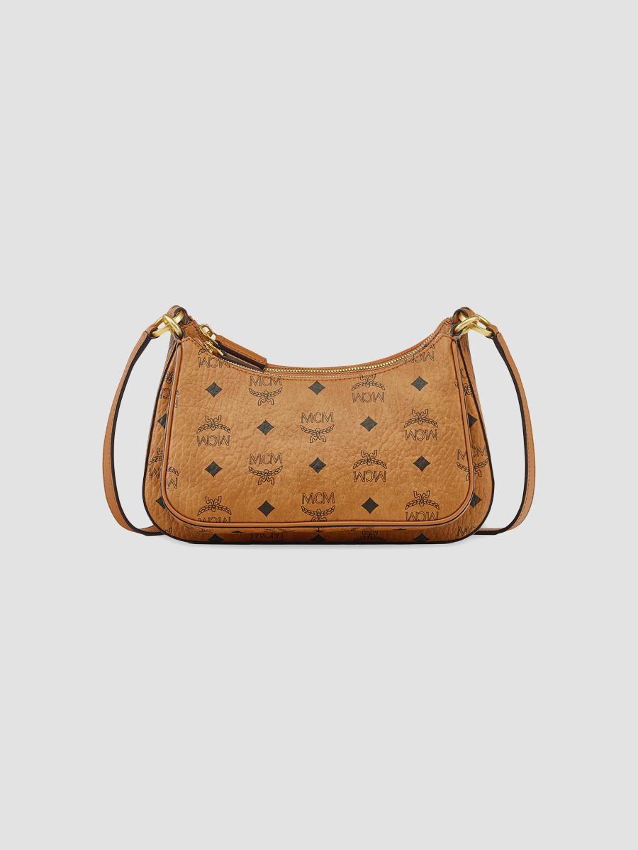 Mcm Women's Aren Small Cotton Crossbody Bag In Brown