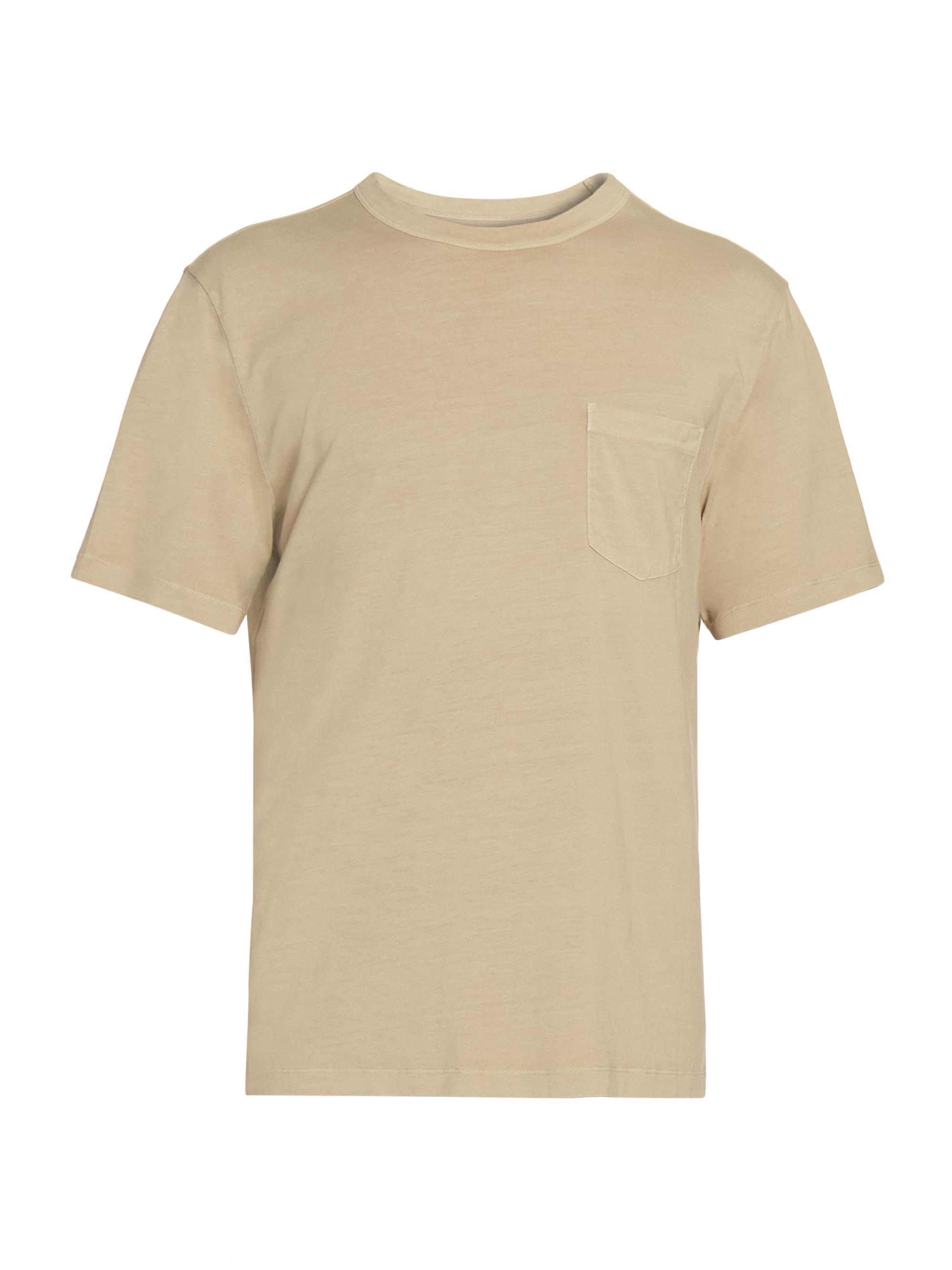 Officine Générale Men's Pocket Crewneck T-Shirt - Khaki