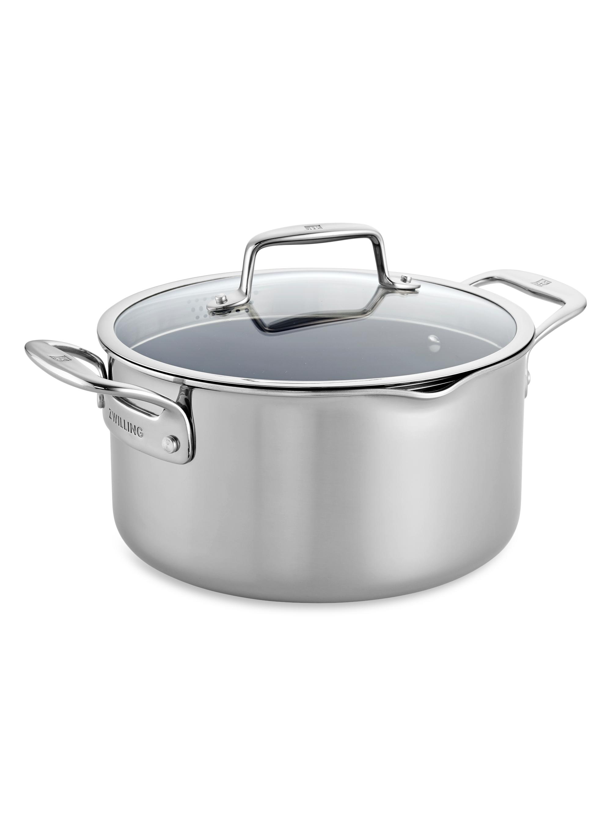 ZWILLING J.A. Henckels Clad CFX 6 Quart Ceramic Nonstick Dutch Oven - Stainless Steel