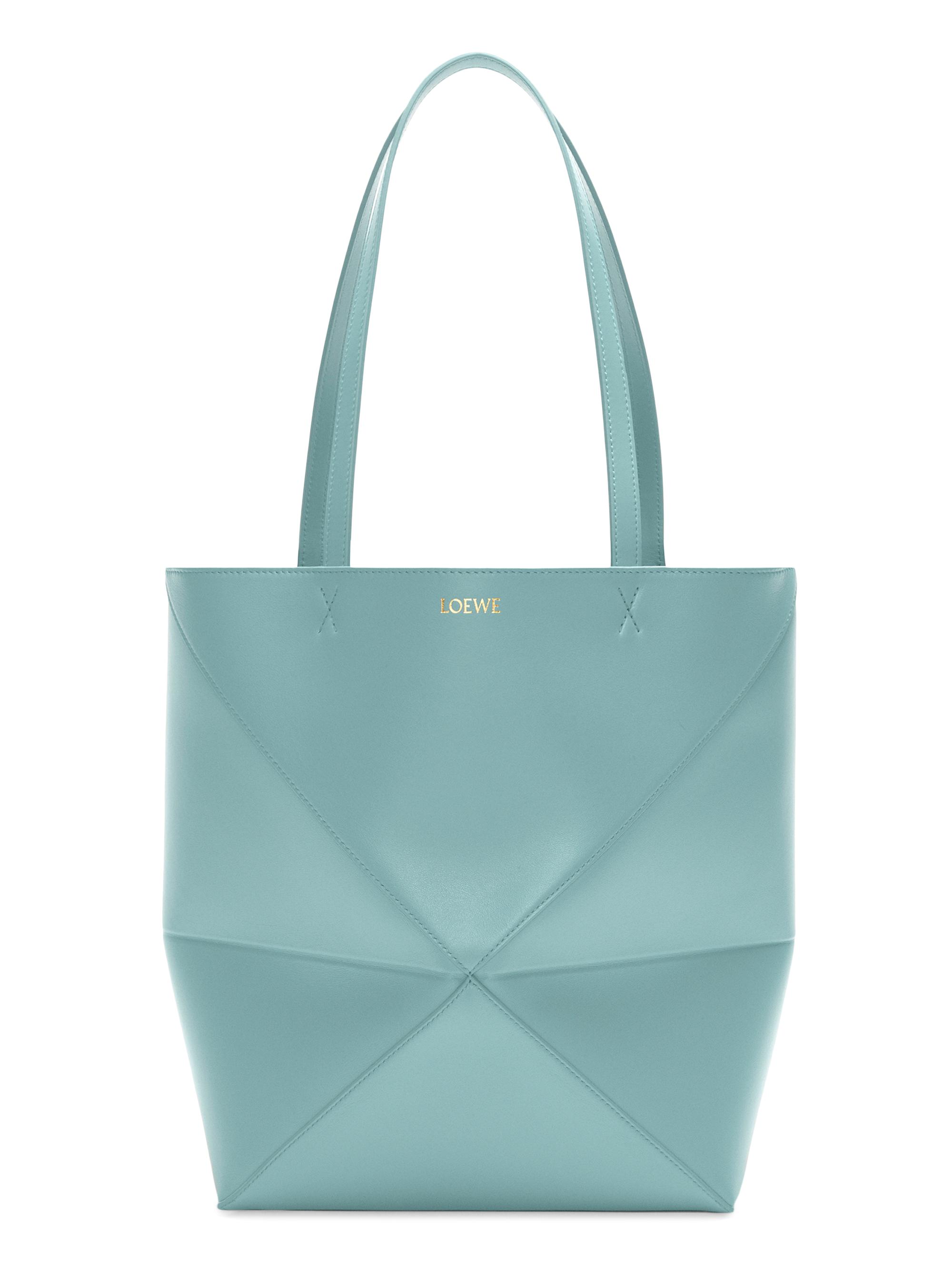LOEWE Women's Puzzle Shiny Leather Tote Bag - Water