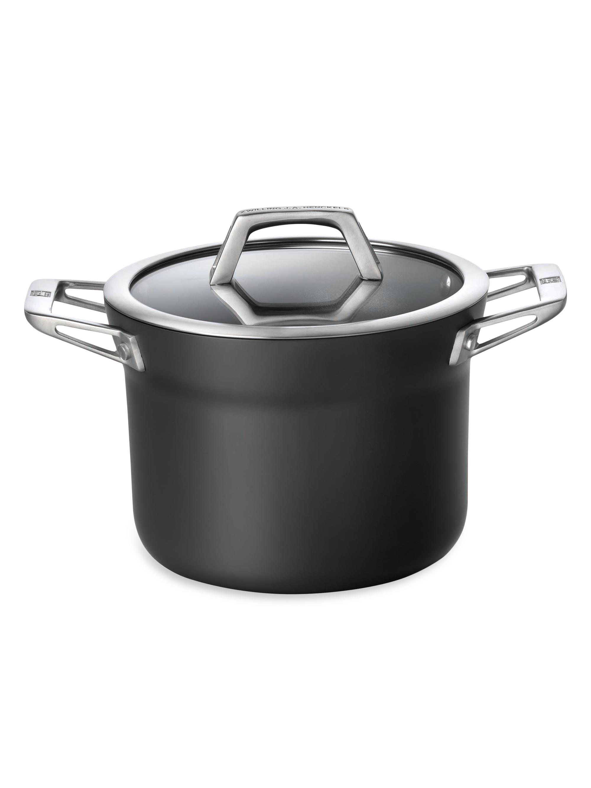 ZWILLING J.A. Henckels Motion Hard Anodized 4 Quart Aluminum Nonstick Soup Pot - Matte Black