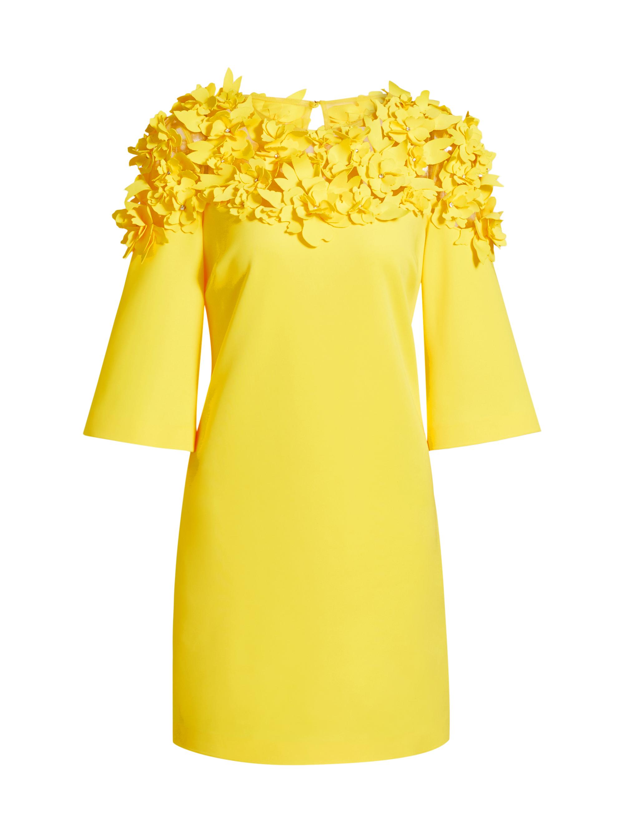 Badgley Mischka Women's Lightweight Scuba Cocktail Dress - Yellow