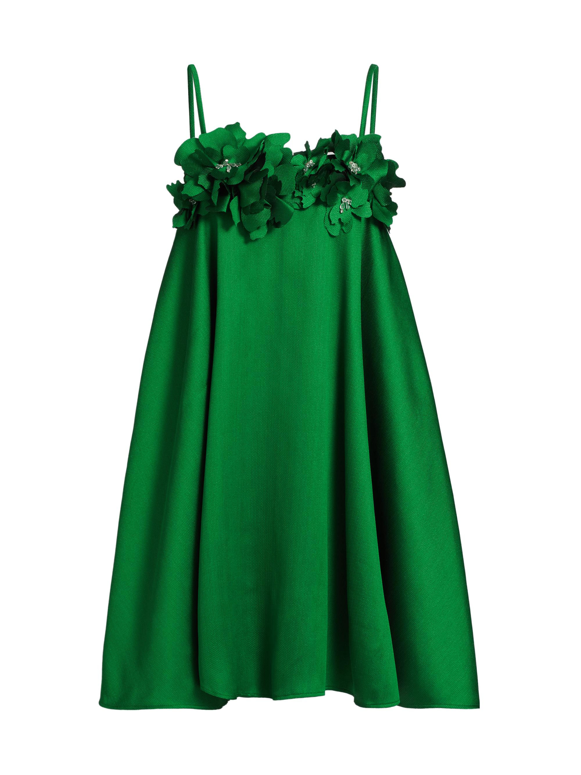 Badgley Mischka Women's Floral Tent Cocktail Minidress - Kelly Green