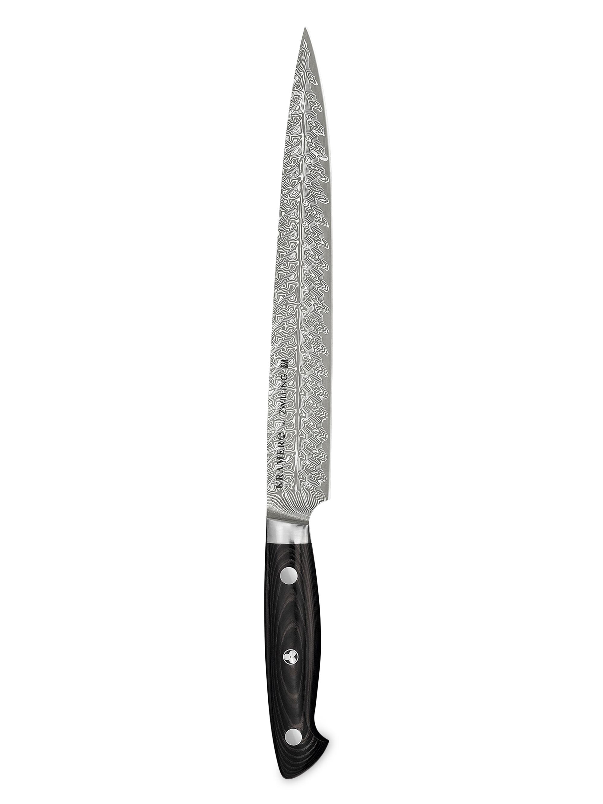 ZWILLING J.A. Henckels Bob Kramer Euroline Damascus Collection 9''Carving Knife - Stainless Steel