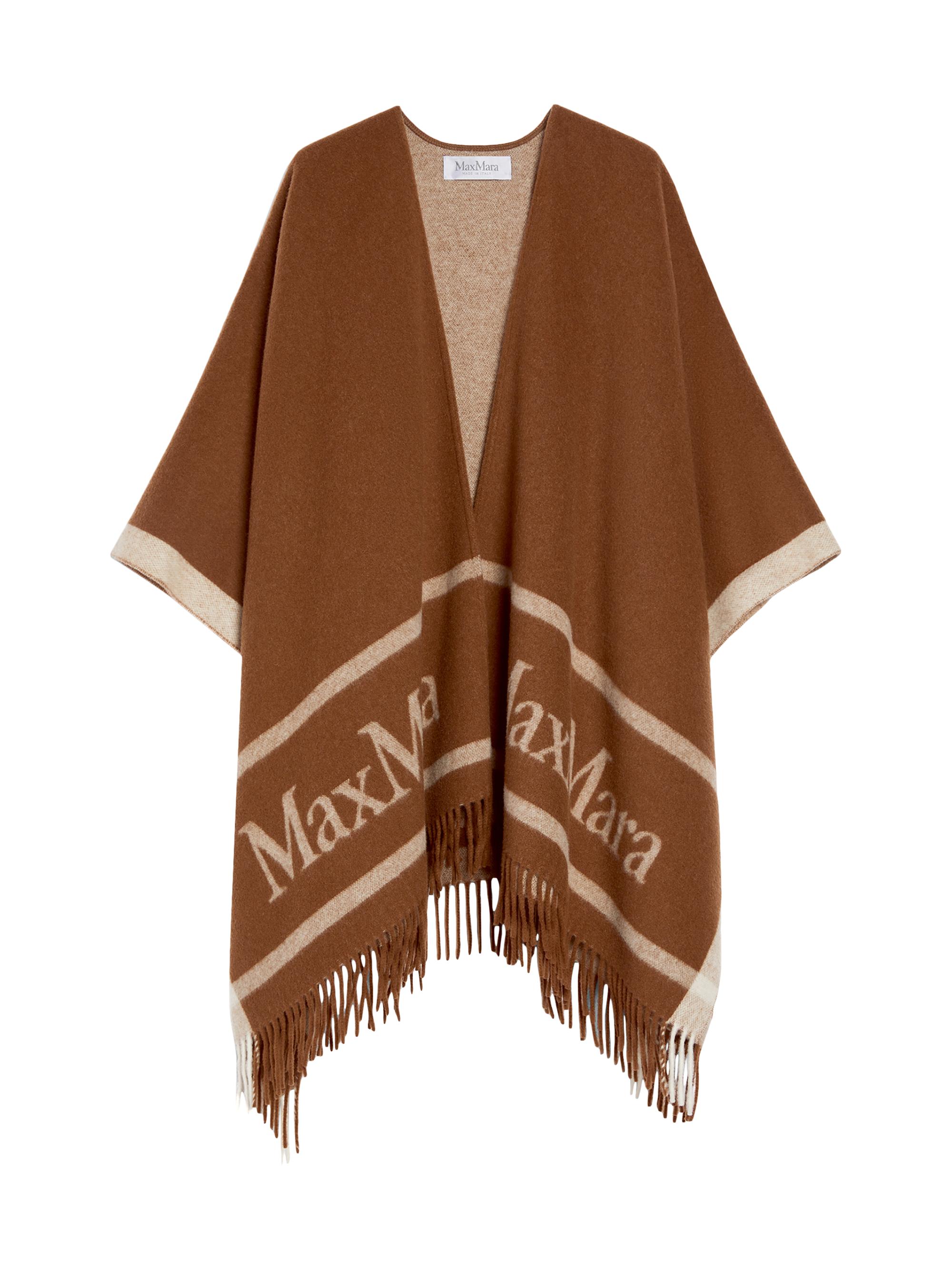 Max Mara Women's Hilde Logo Wool Poncho - Tobacco
