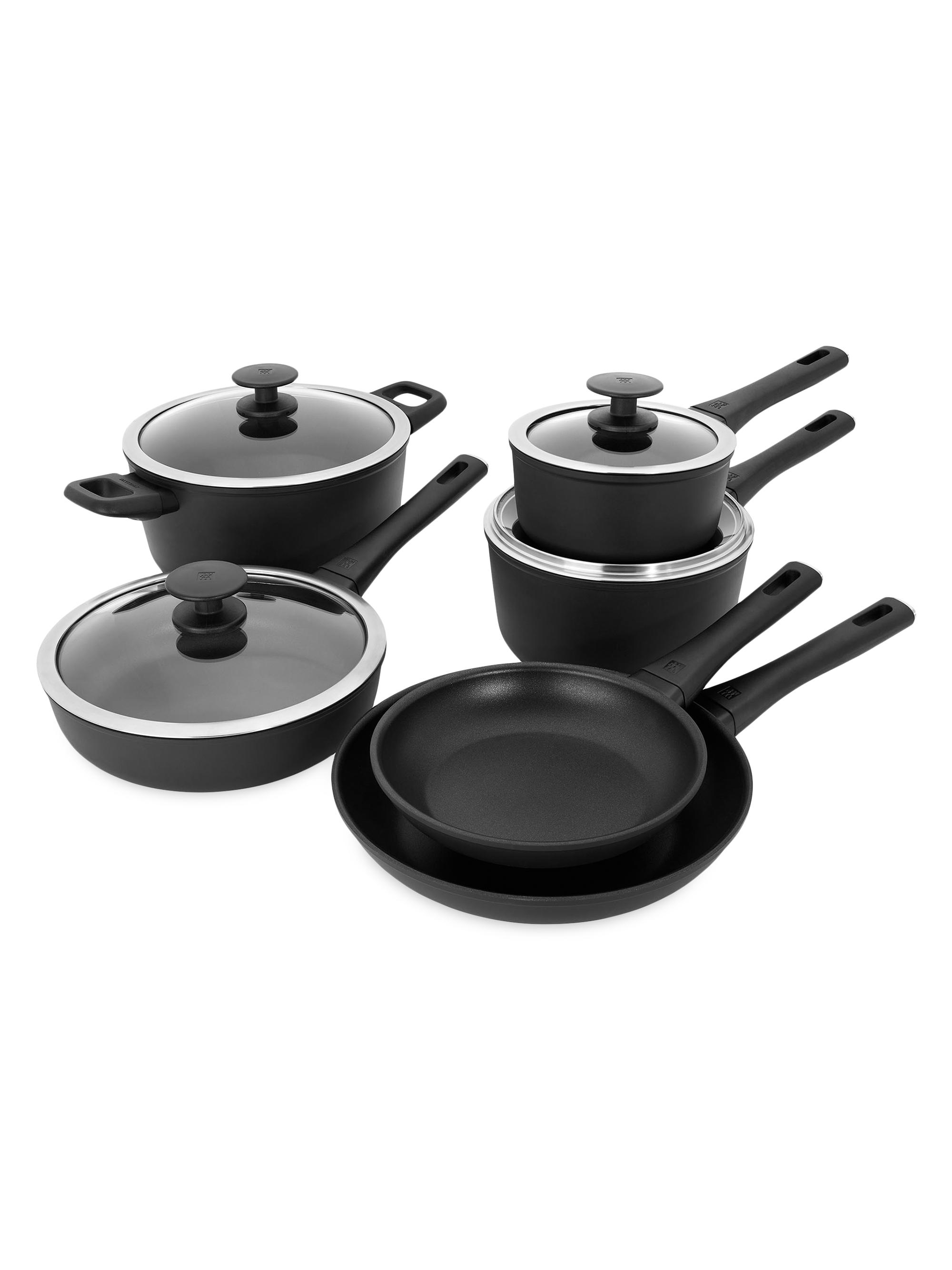 ZWILLING J.A. Henckels Madura Plus Forged 10 Piece Aluminum Nonstick Cookware Set - Black