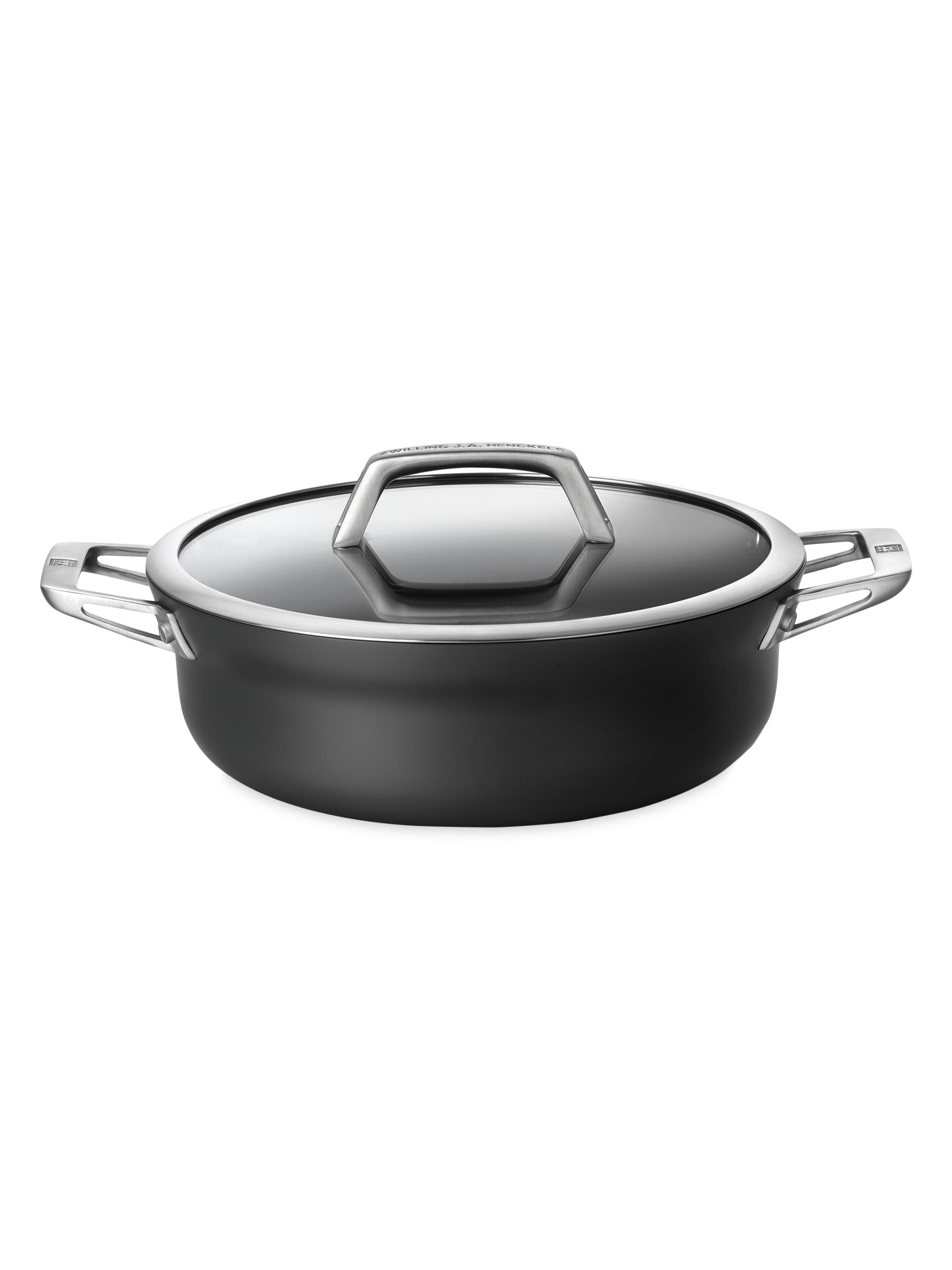 ZWILLING J.A. Henckels Motion Hard Anodized 4 Quart Aluminum Nonstick Chef's Pan - Matte Black