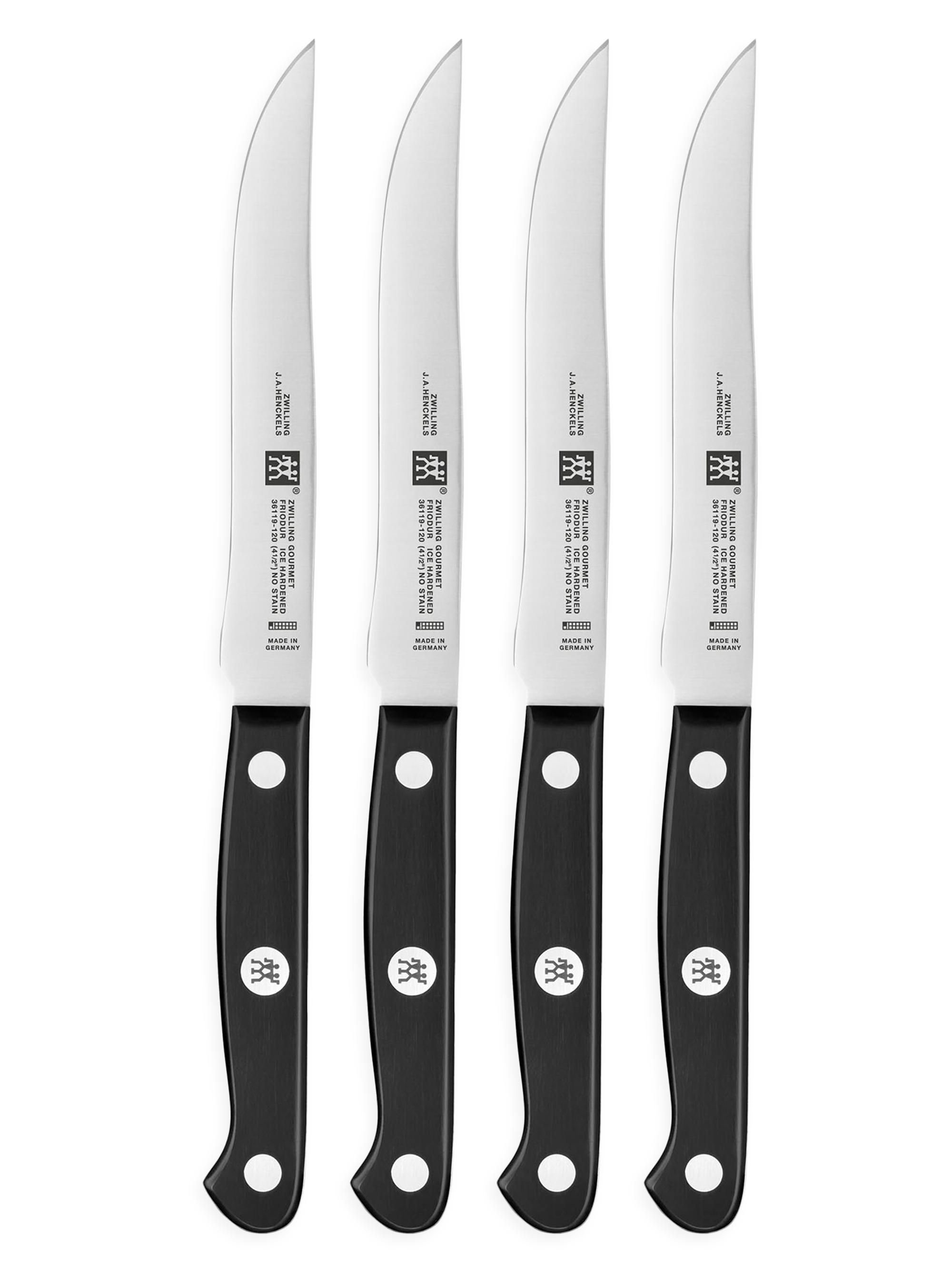 ZWILLING J.A. Henckels Gourmet 4-Piece Steak Knife Set - Black