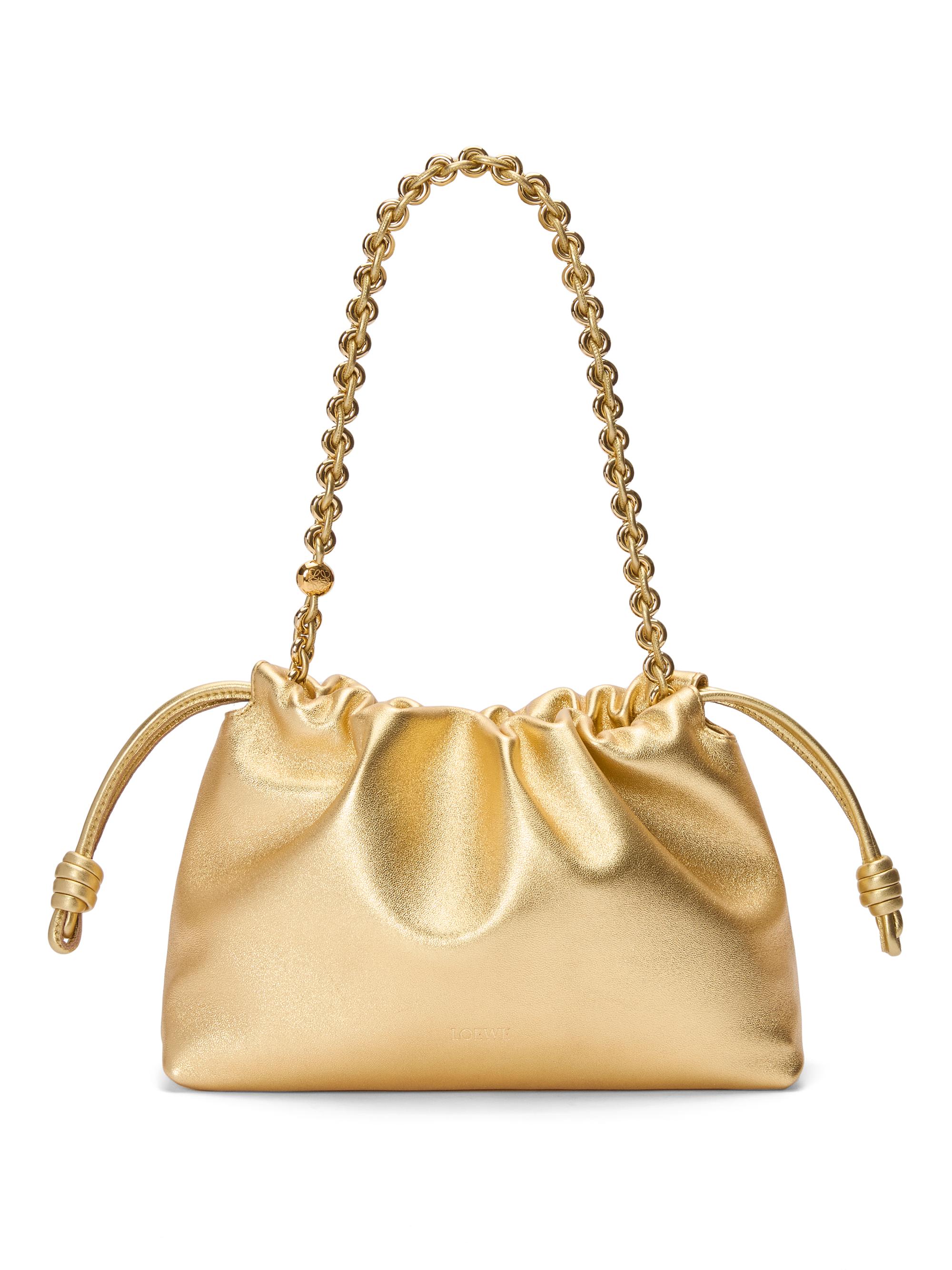 Medium Flamenco Laminated Leather Shoulder Bag