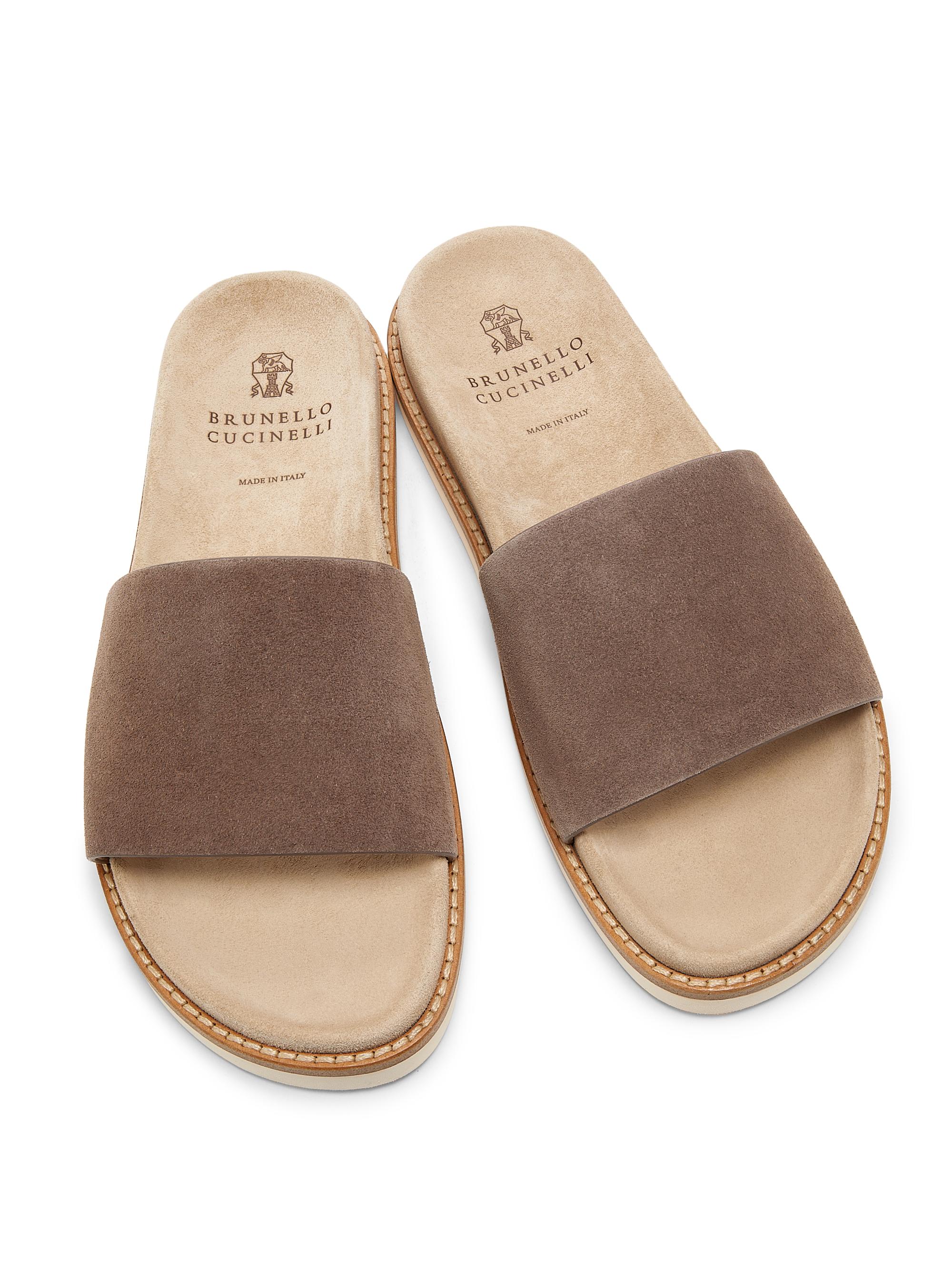 Brunello Cucinelli Suede Slide Sandals | Saks Fifth Avenue