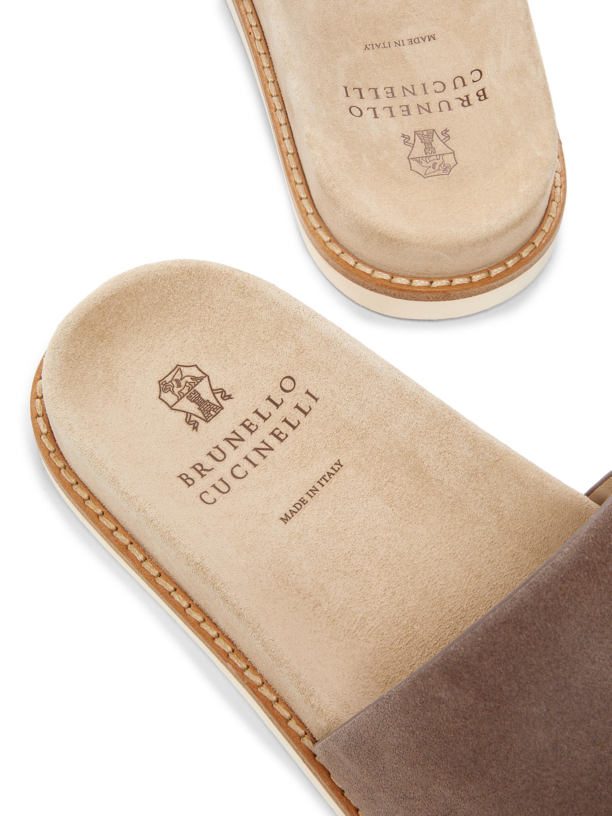 Brunello Cucinelli Suede Slide Sandals | Saks Fifth Avenue