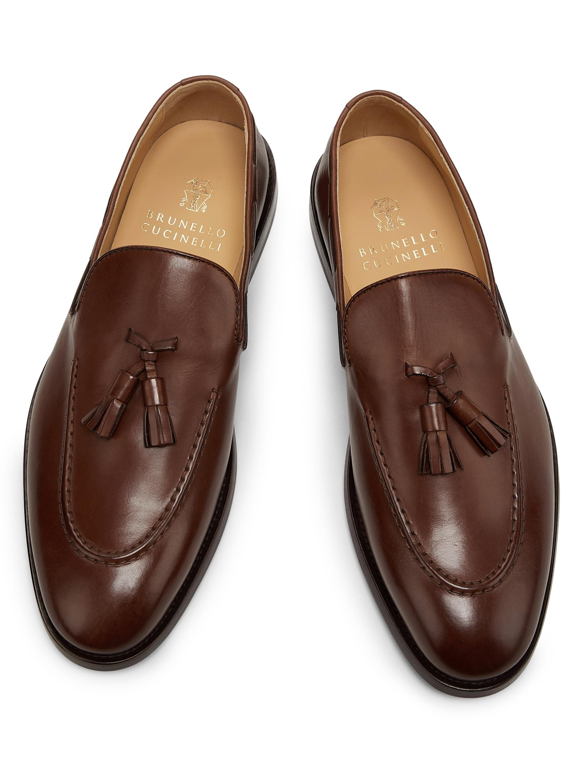 Brunello Cucinelli Tassel-Accented Leather Loafers | Saks Fifth Avenue
