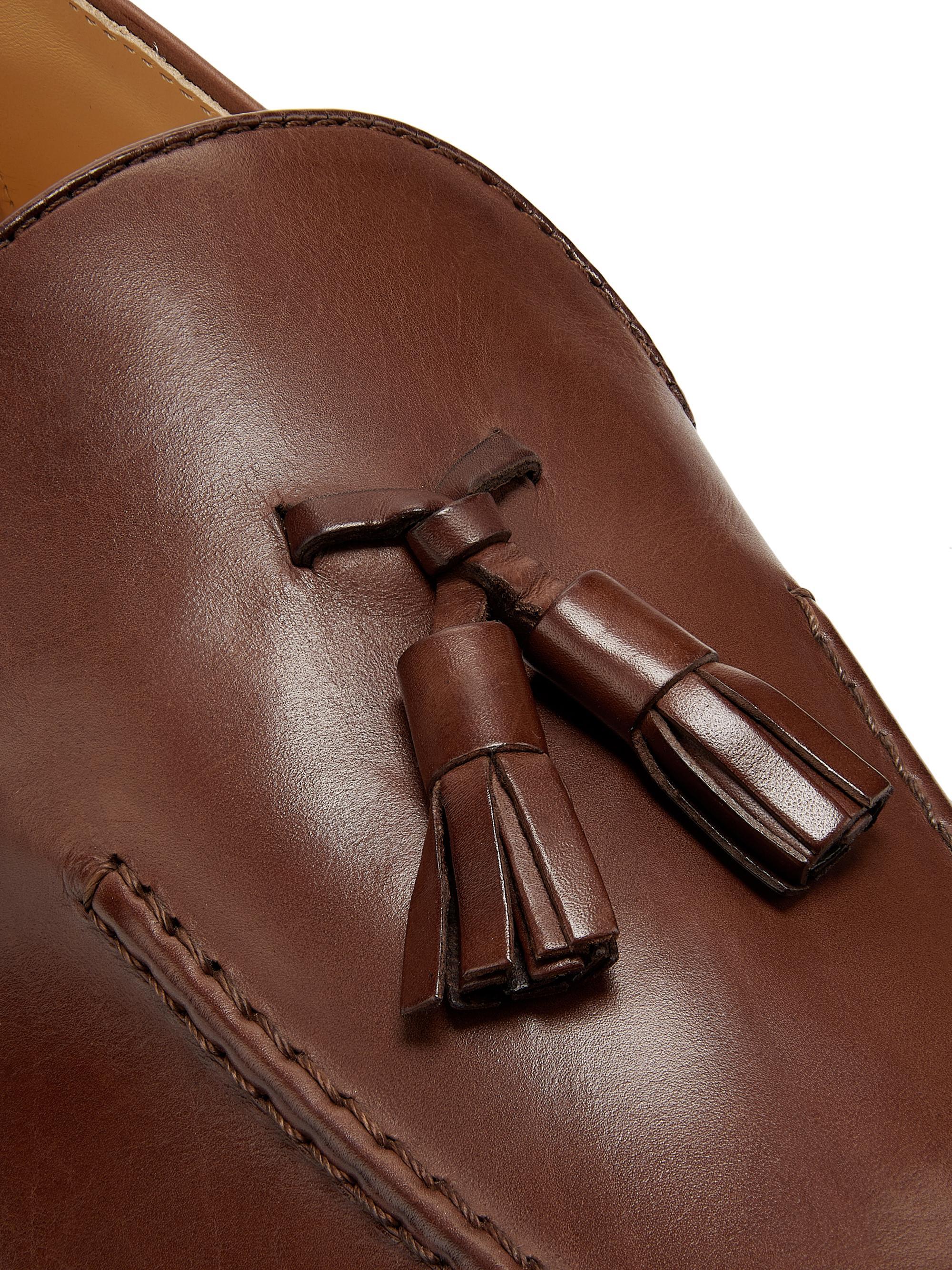 Brunello Cucinelli Tassel-Accented Leather Loafers | Saks Fifth Avenue