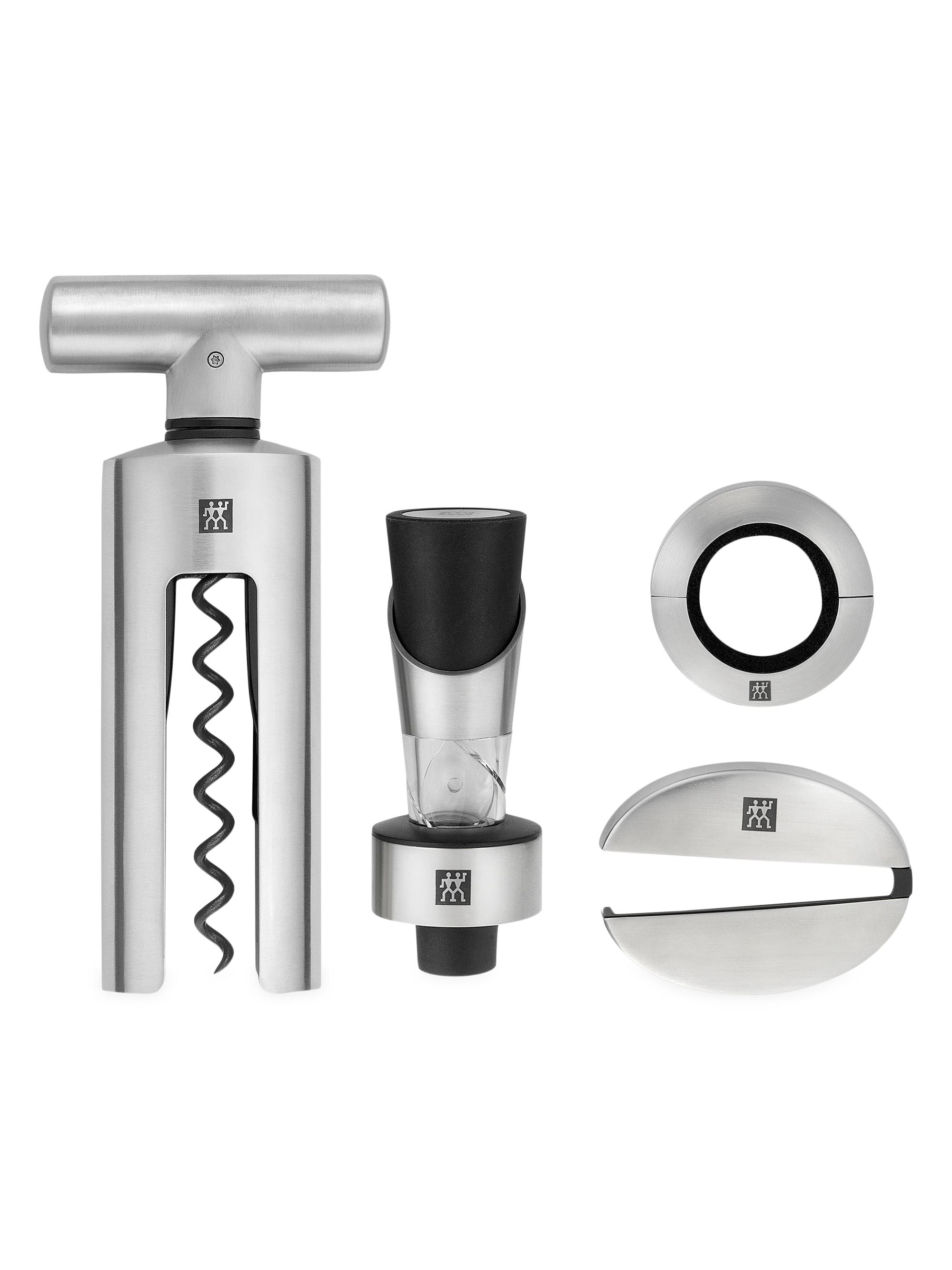 ZWILLING J.A. Henckels Sommelier Accessories 4 Piece Sommelier Wine Tool Set - Stainless Steel