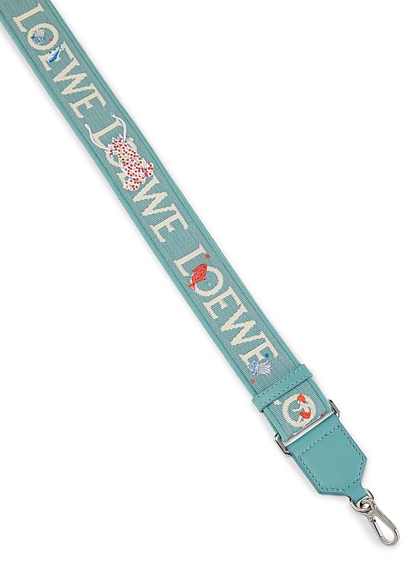 Shop LOEWE Suna Fujita x LOEWE Deep Sea Anagram Strap | Saks Shop LOEWE Suna Fujita x LOEWE Deep Sea Anagram Strap | Saks