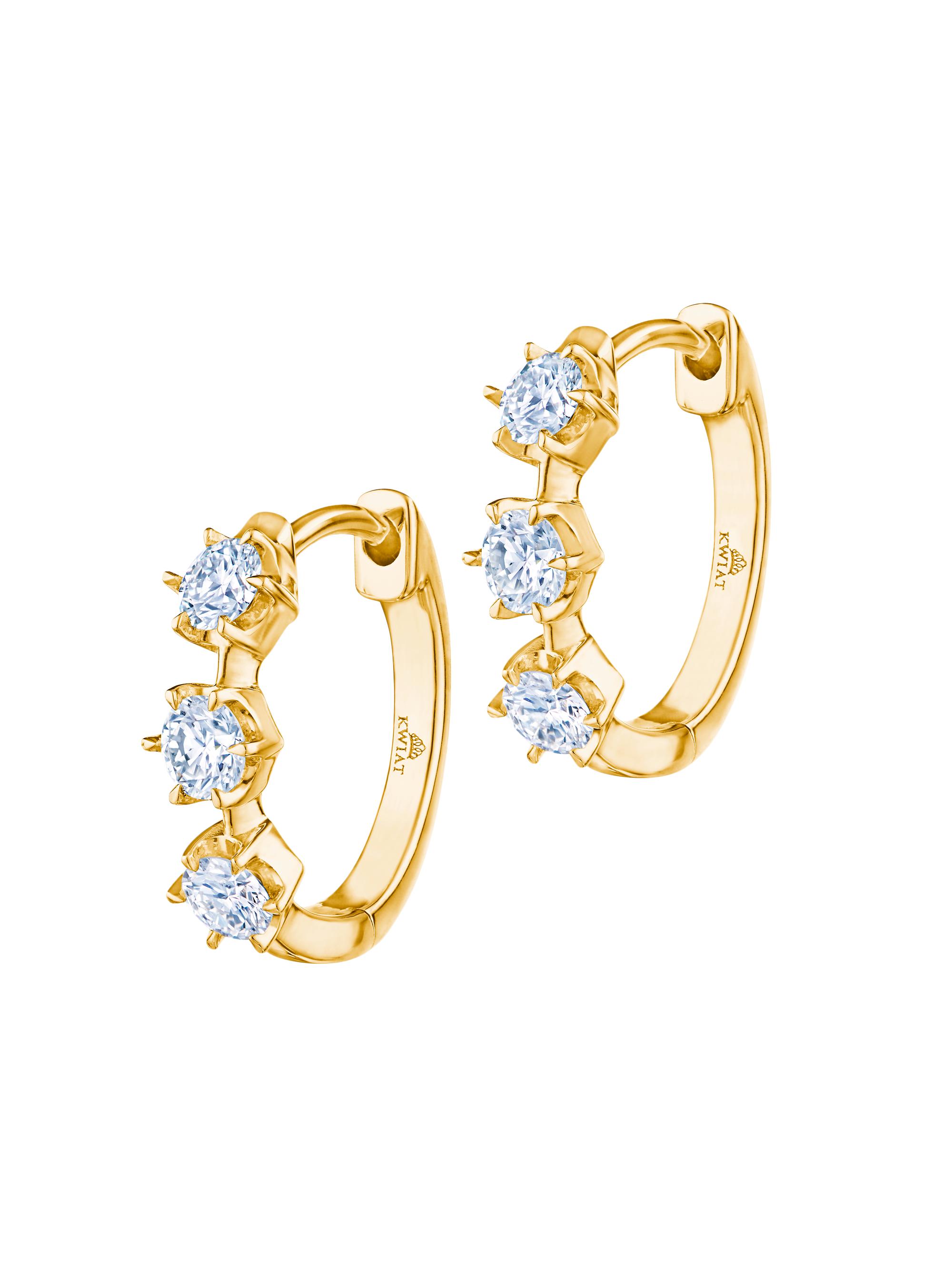 Kwiat Women's Starry Night 18K Yellow Gold & 0.50 TCW Diamond Petite Hoop Earrings - Yellow Gold