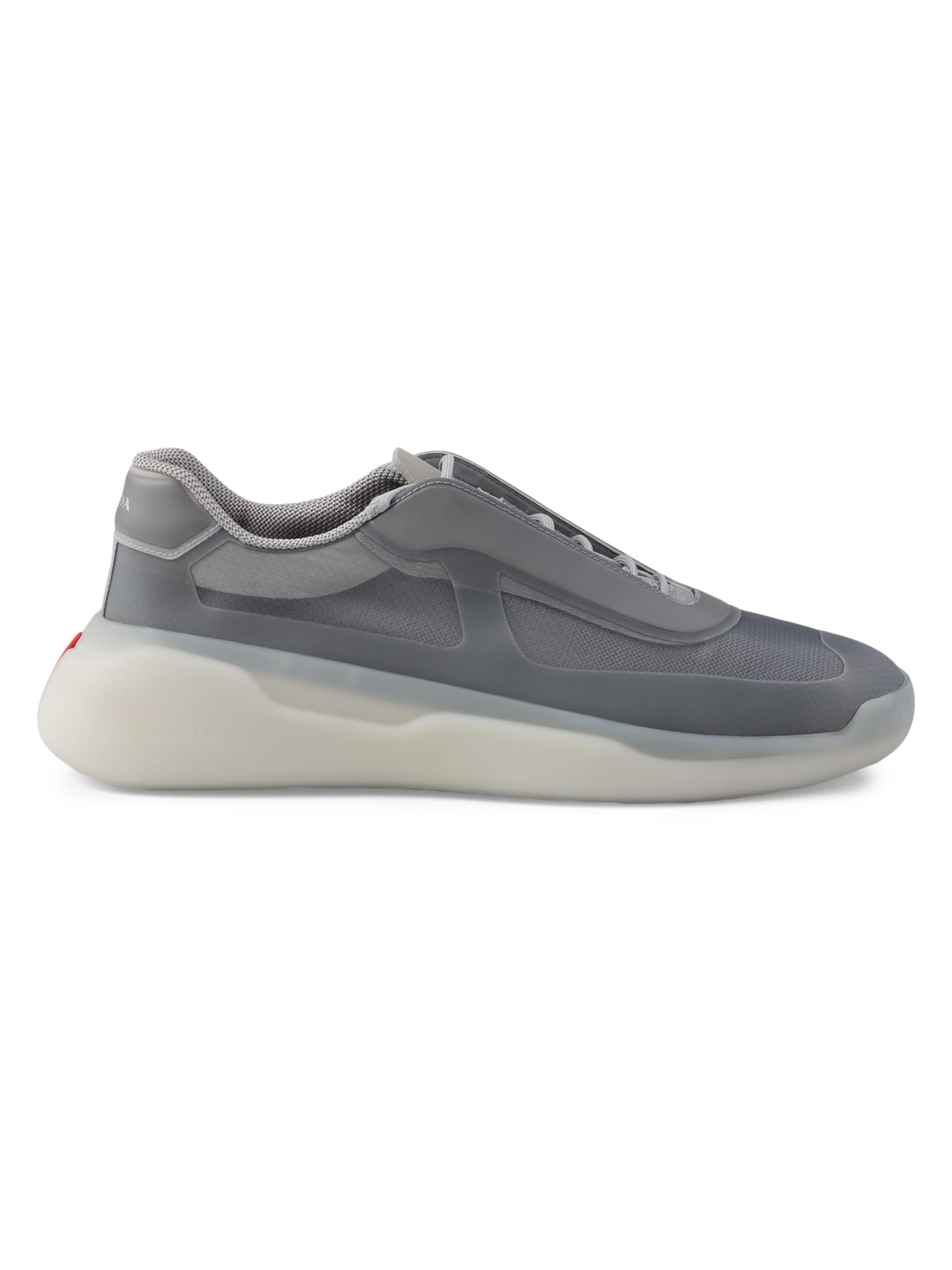 Prada Men's America's Cup Re-Nylon and Bike Fabric Sneakers - Grey