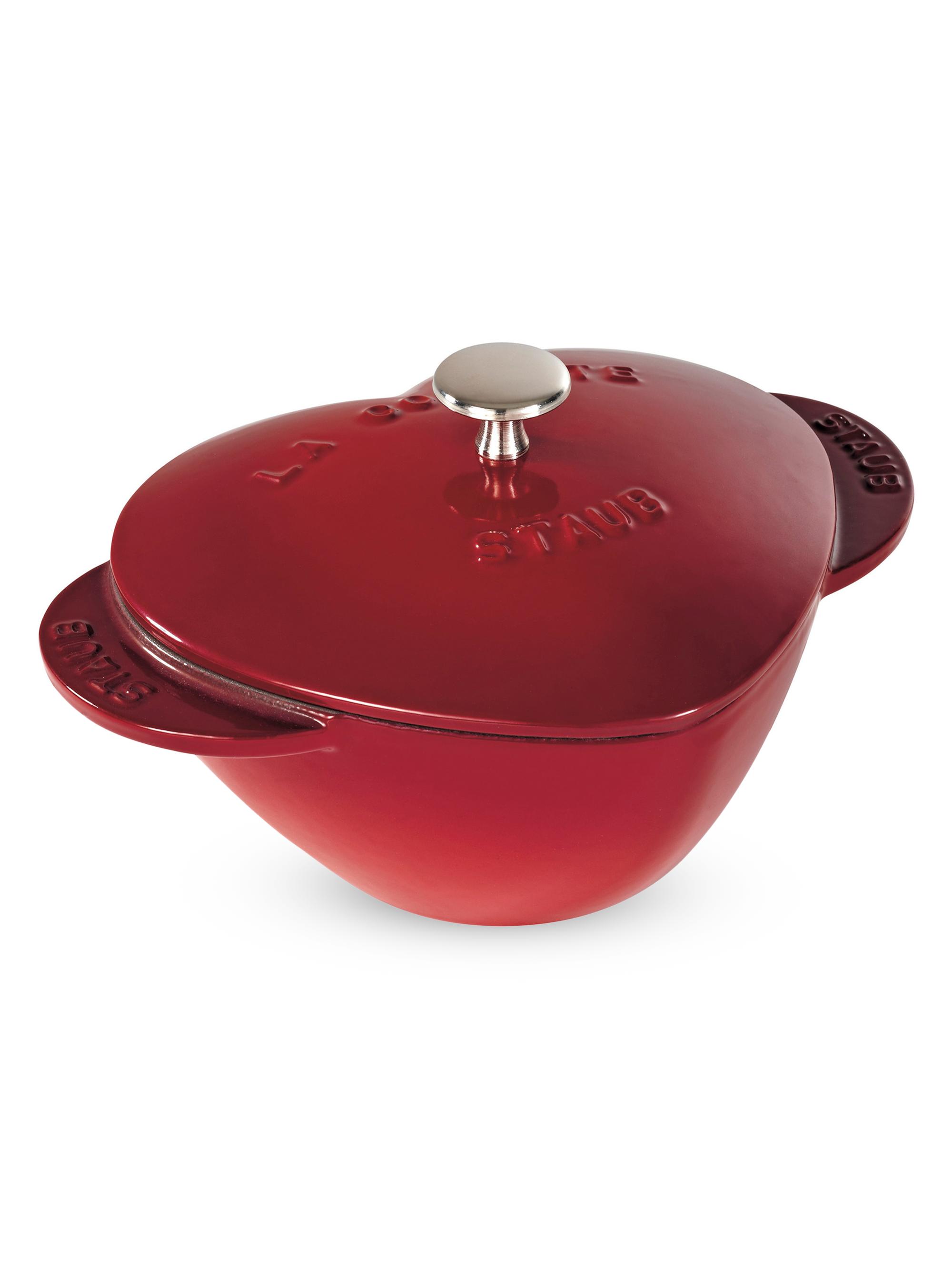 Staub Cast Iron 1.75-Quart Heart Cocotte - Cherry