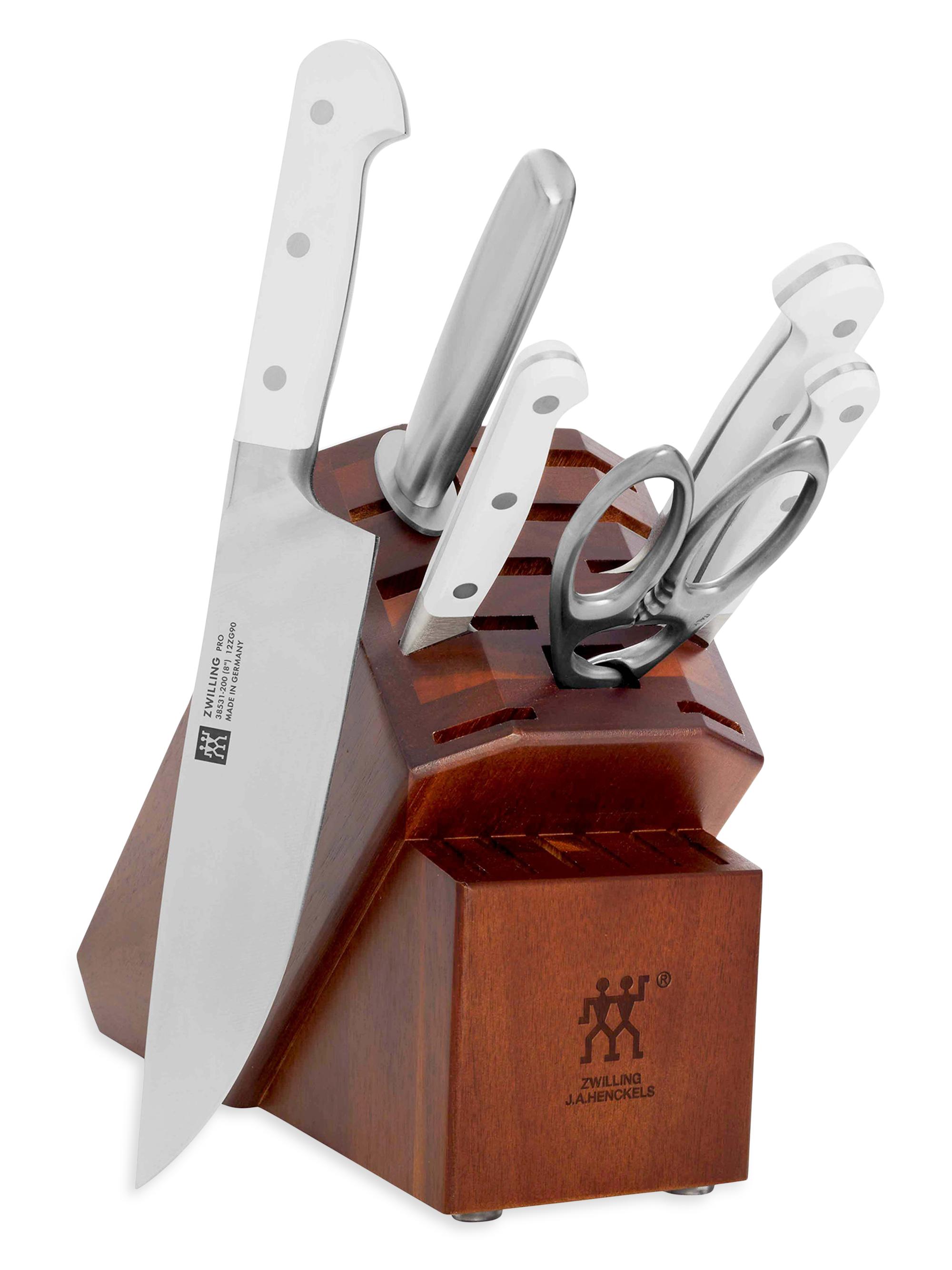 ZWILLING J.A. Henckels Pro Le Blanc 7-Piece Knife Block Set - White