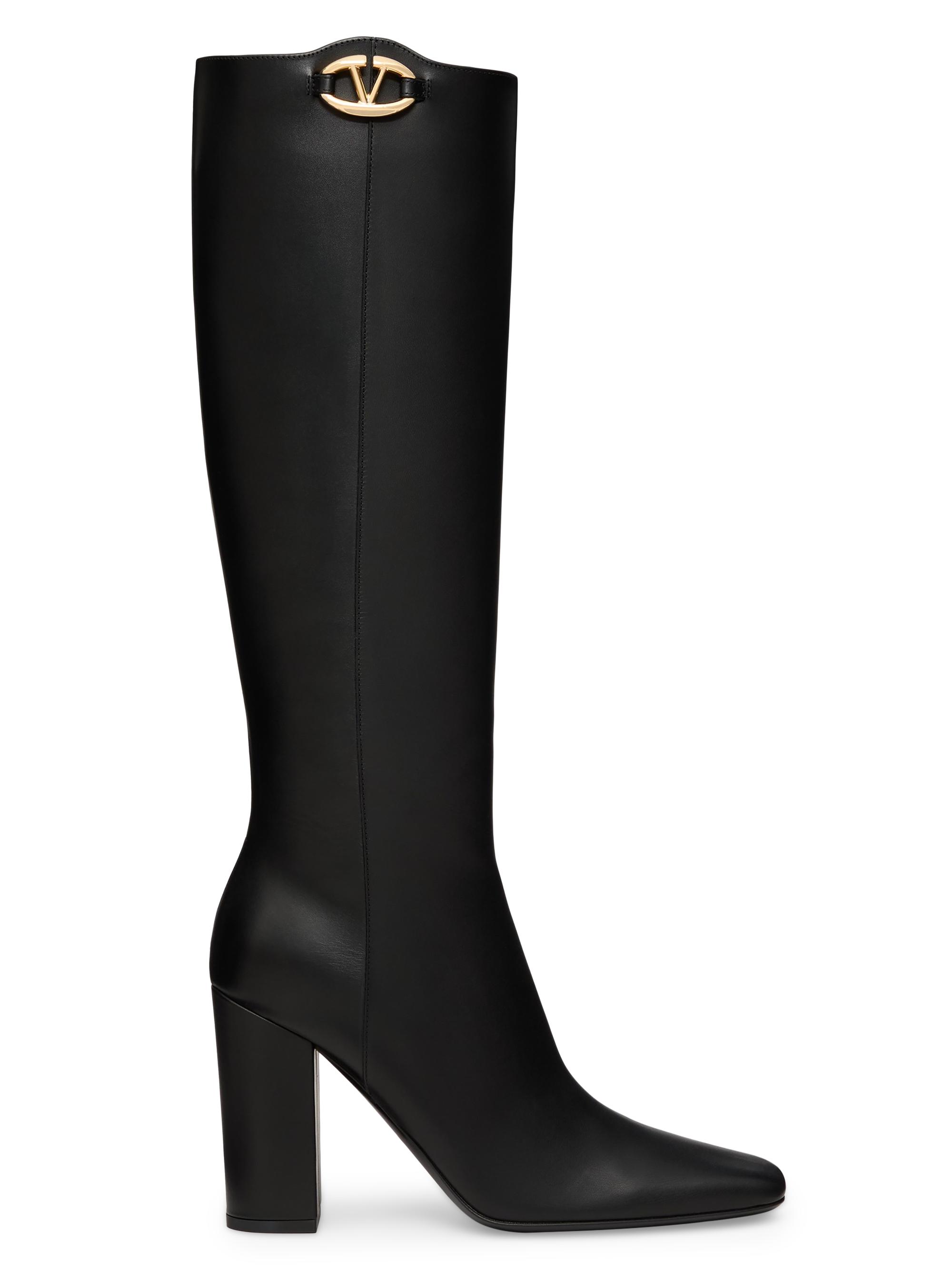 Valentino Garavani VLogo Signature Calfskin Boots 70MM | Saks