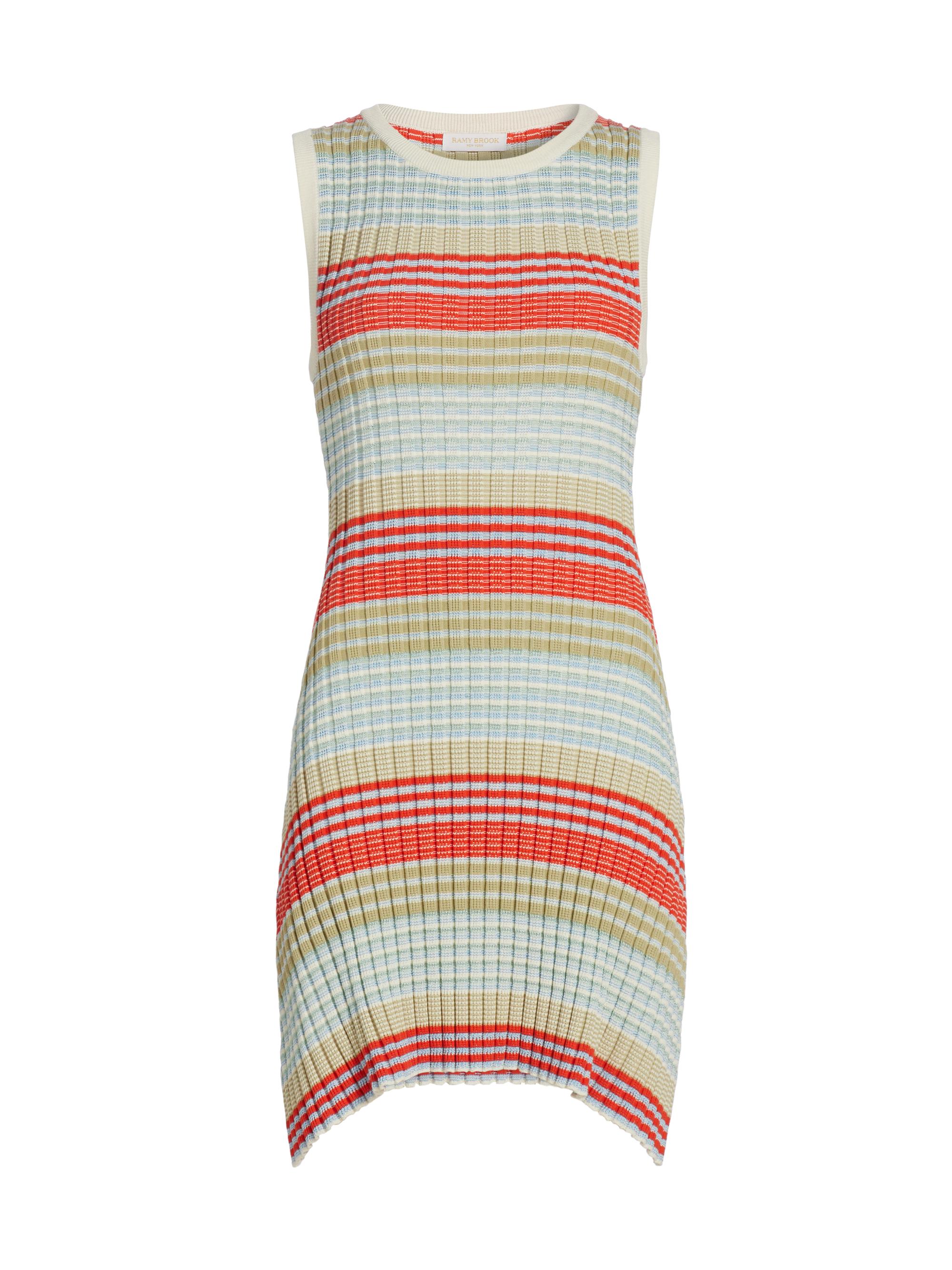 Ramy Brook Women's Cailin Stripe Rib-Knit Minidress - Bright Lily Stripe