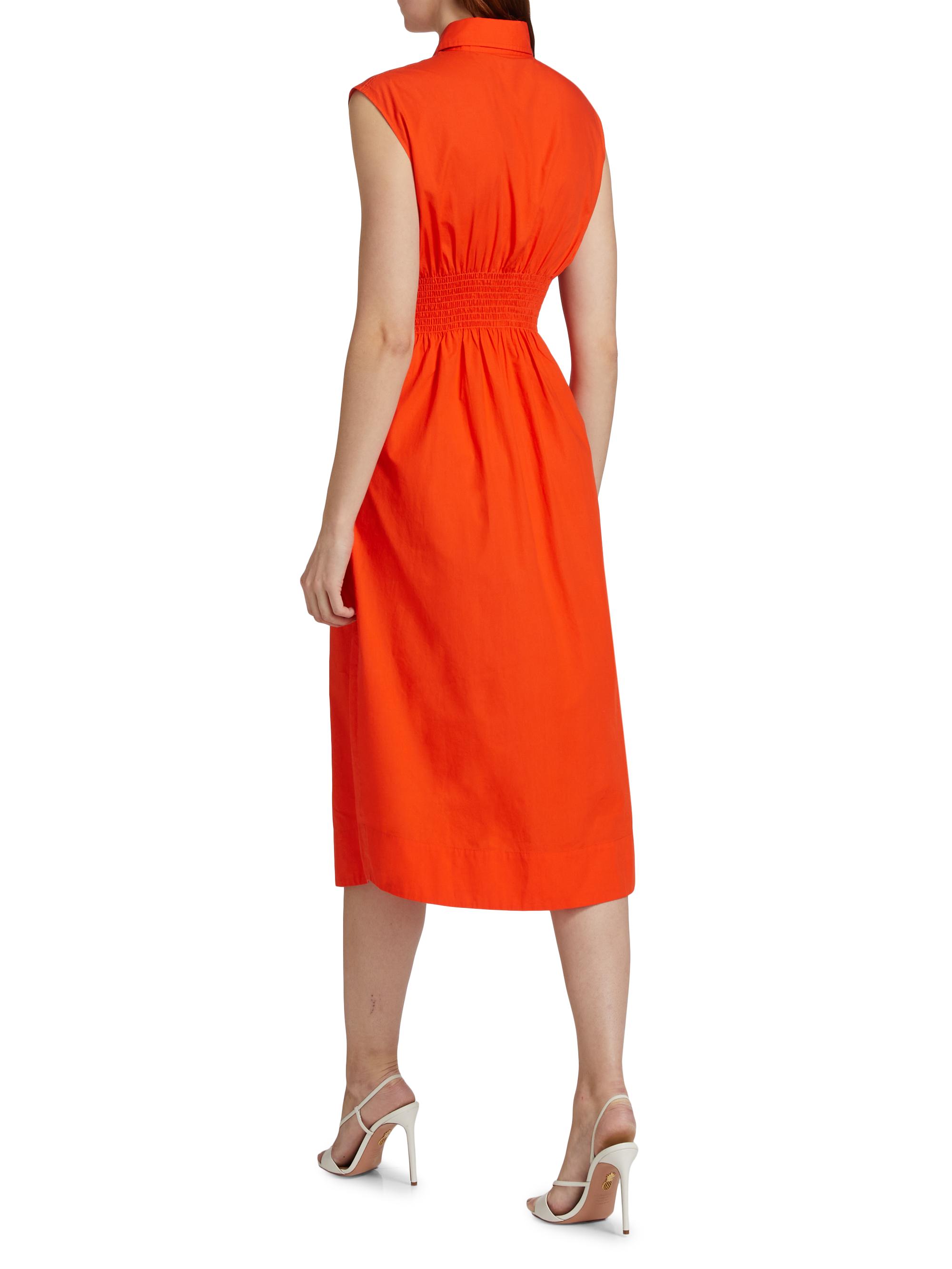Ramy Brook Mihal Sleeveless Cotton Twist-Front Shirtdress | Saks