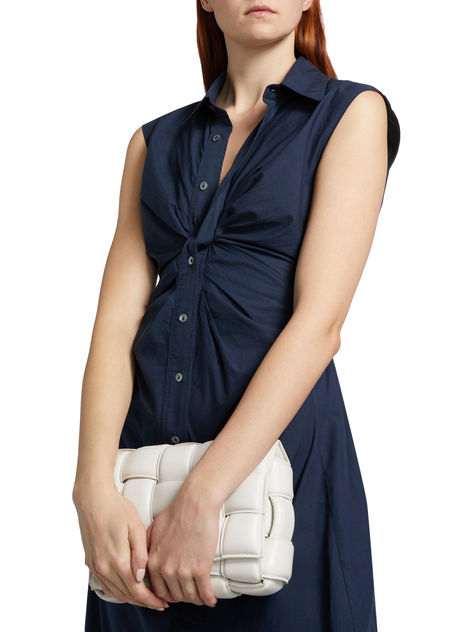 Ramy Brook Mihal Sleeveless Cotton Twist-Front Shirtdress | Saks