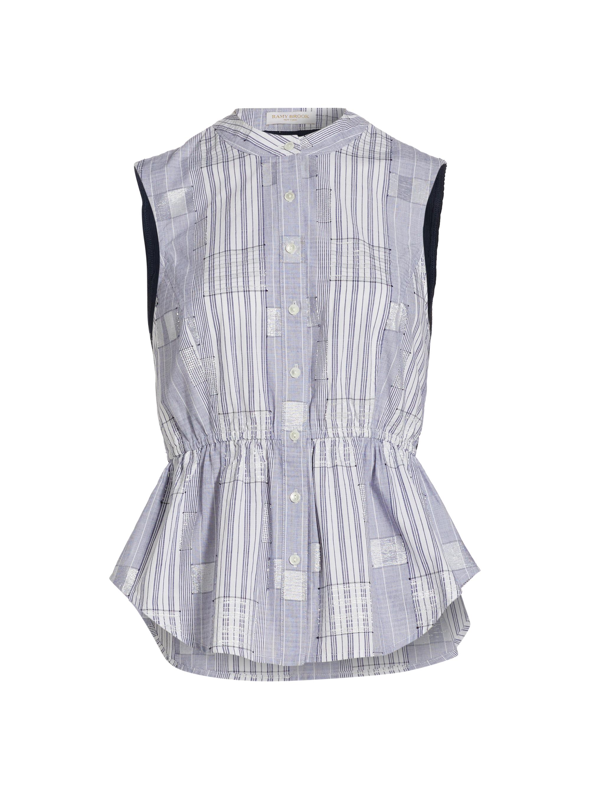 Ramy Brook Women's Keziah Patch Peplum Top - Navy Patchwork