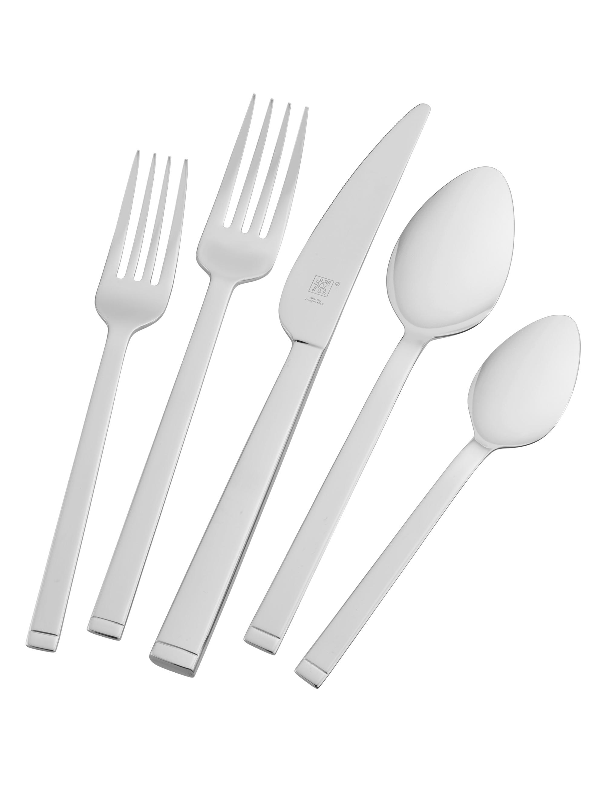ZWILLING J.A. Henckels Squared 45 Piece 18/10 Stainless Steel Flatware Set - Stainless Steel