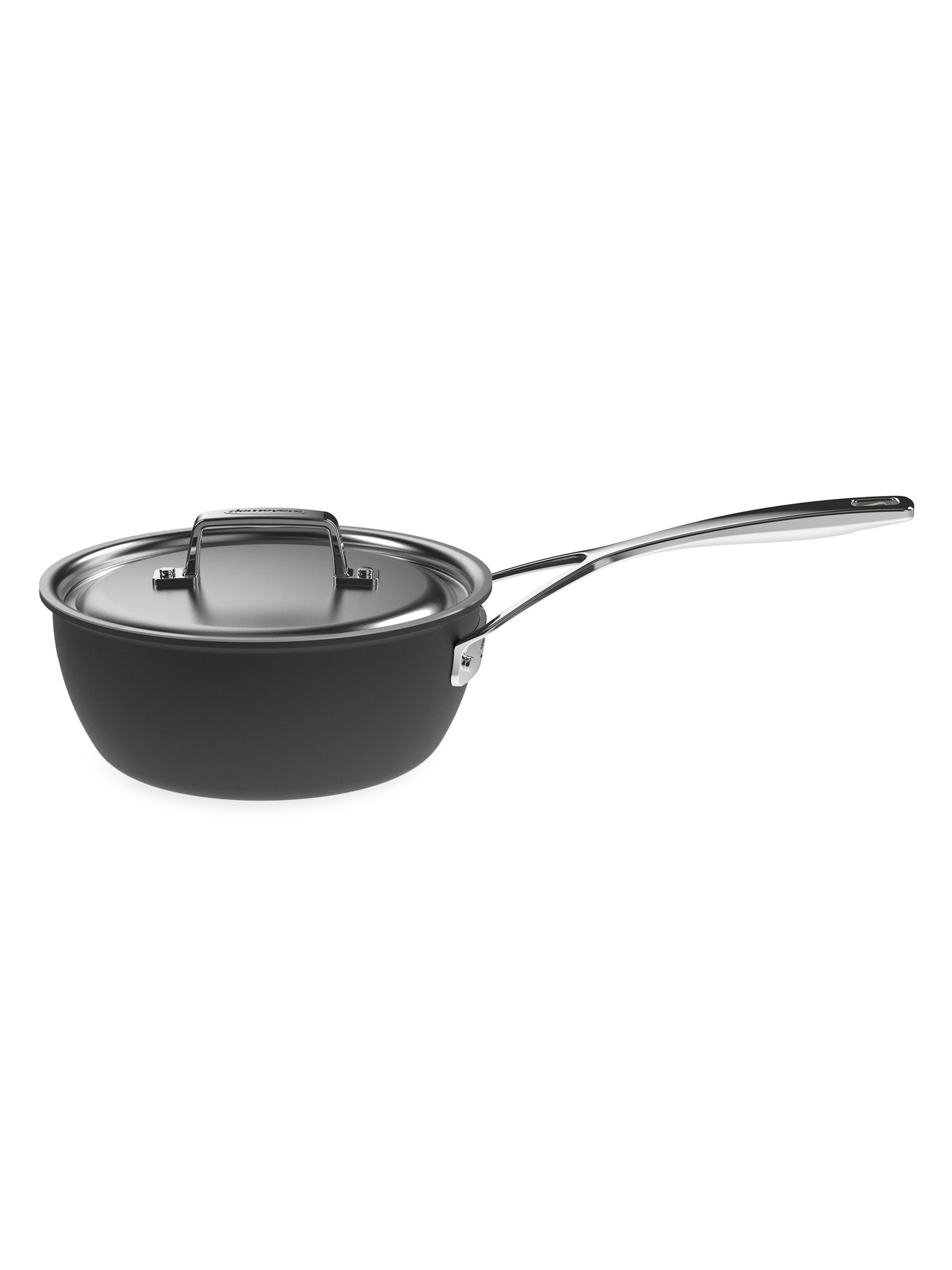 Demeyere Stainless Steel with Ceramic Exterior Coating 2 Quart Saucepan with Lid - Black